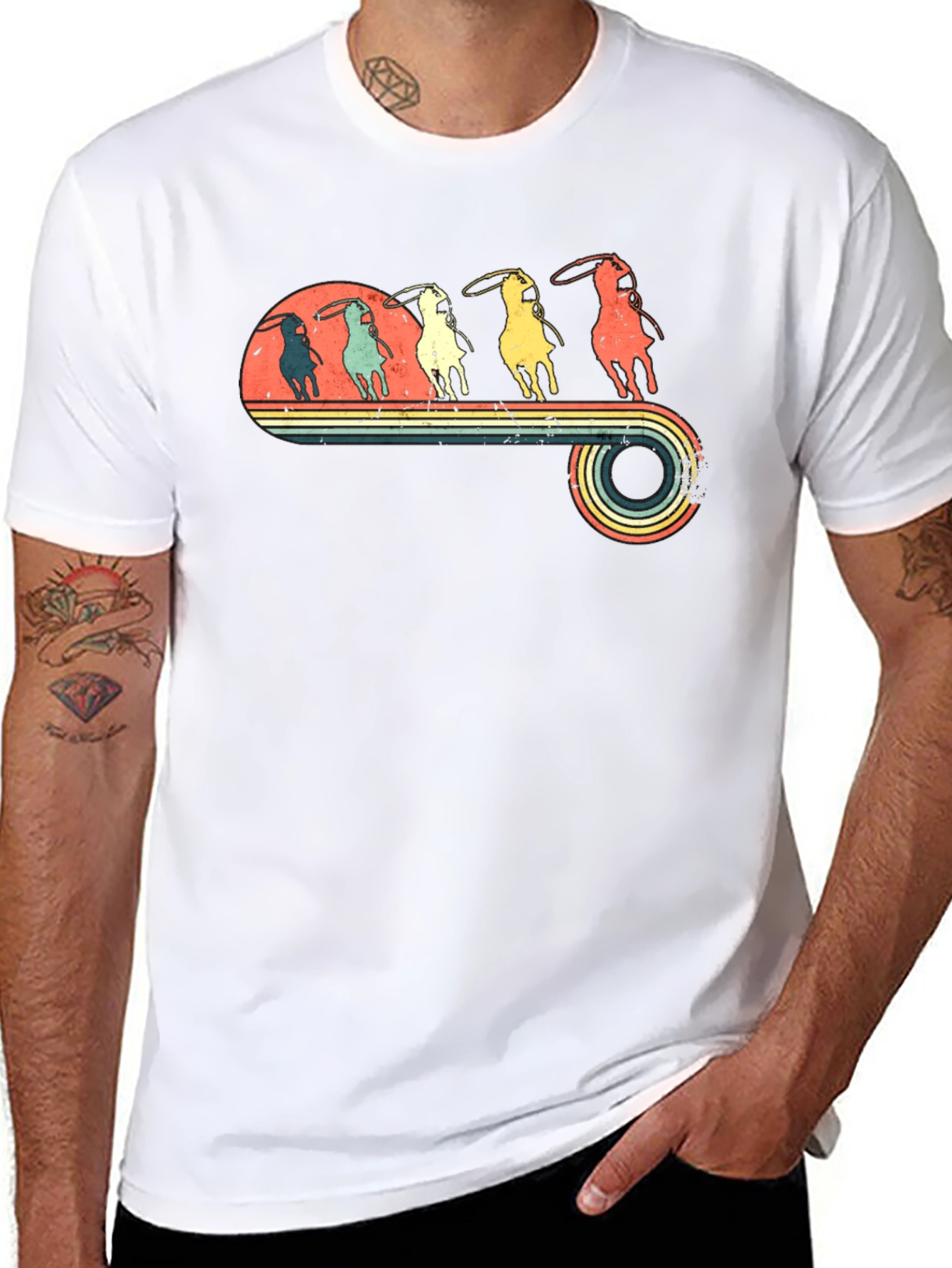 Retro Cowboy Rodeo T-Shirt - Western Style Tee