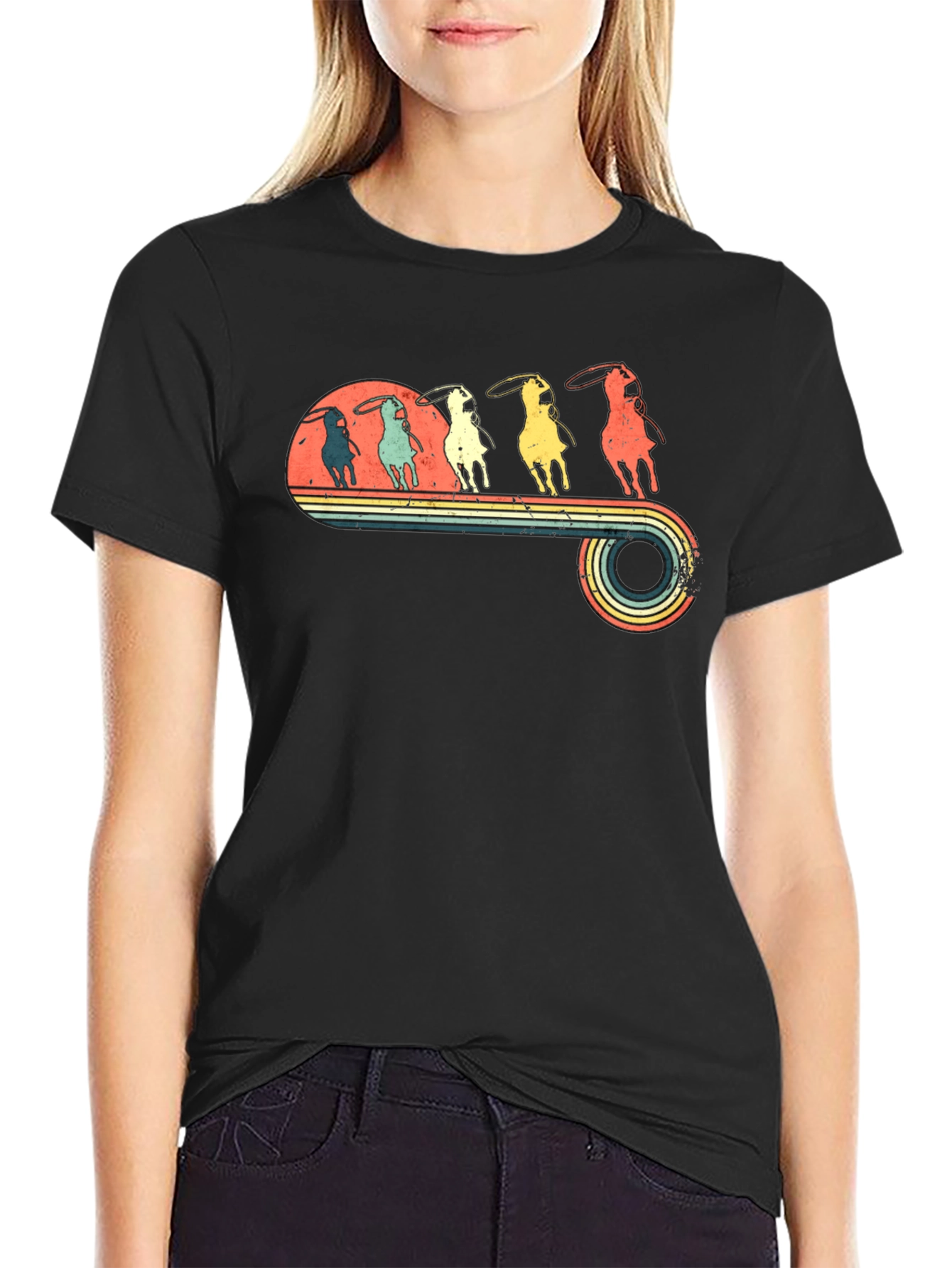 Retro Cowboy Rodeo T-Shirt - Western Style Tee