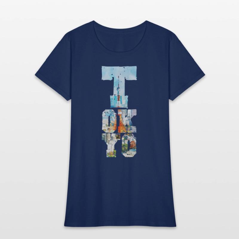 TOKYO TOWER FONT WATERCOLOR