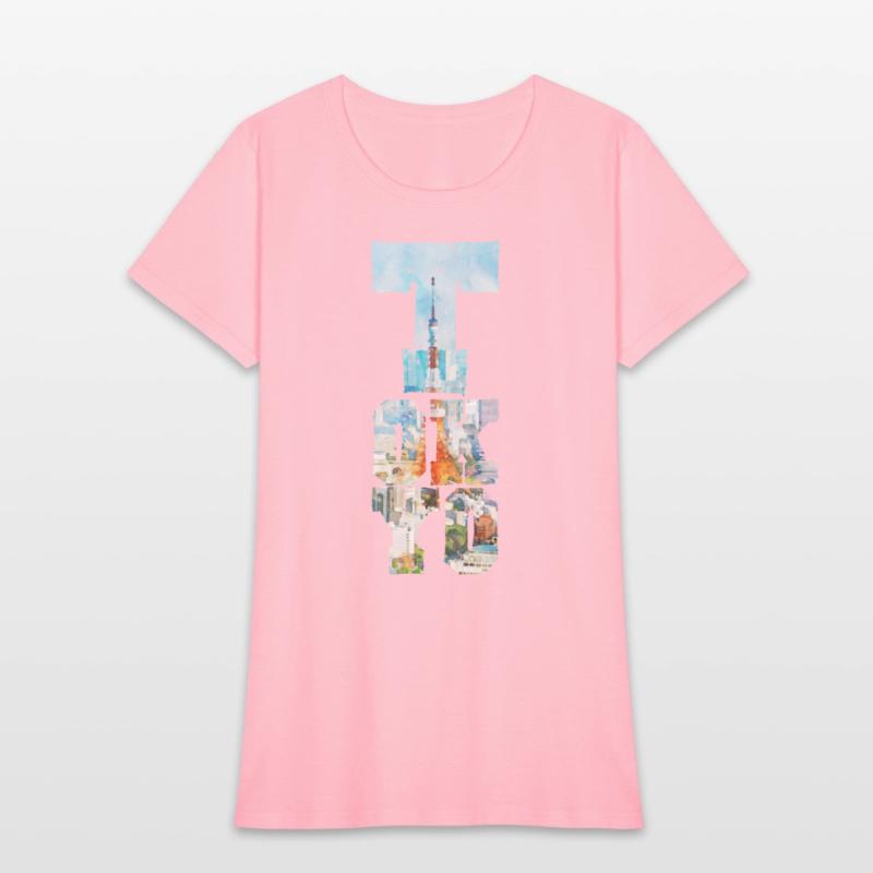 TOKYO TOWER FONT WATERCOLOR