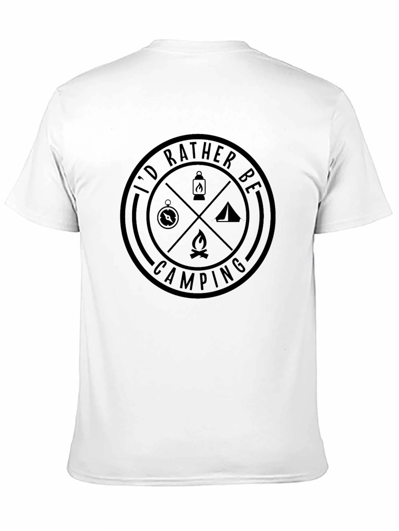 Id Rather Be Camping Black T-Shirt