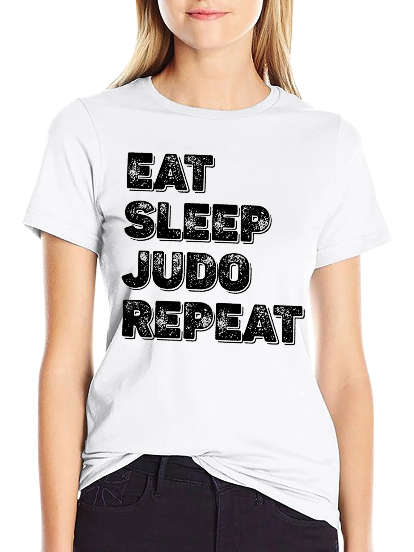Eat Sleep Judo Repeat Black T-Shirt