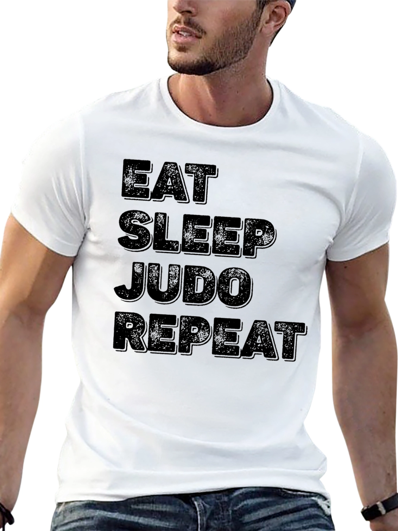 Eat Sleep Judo Repeat Black T-Shirt