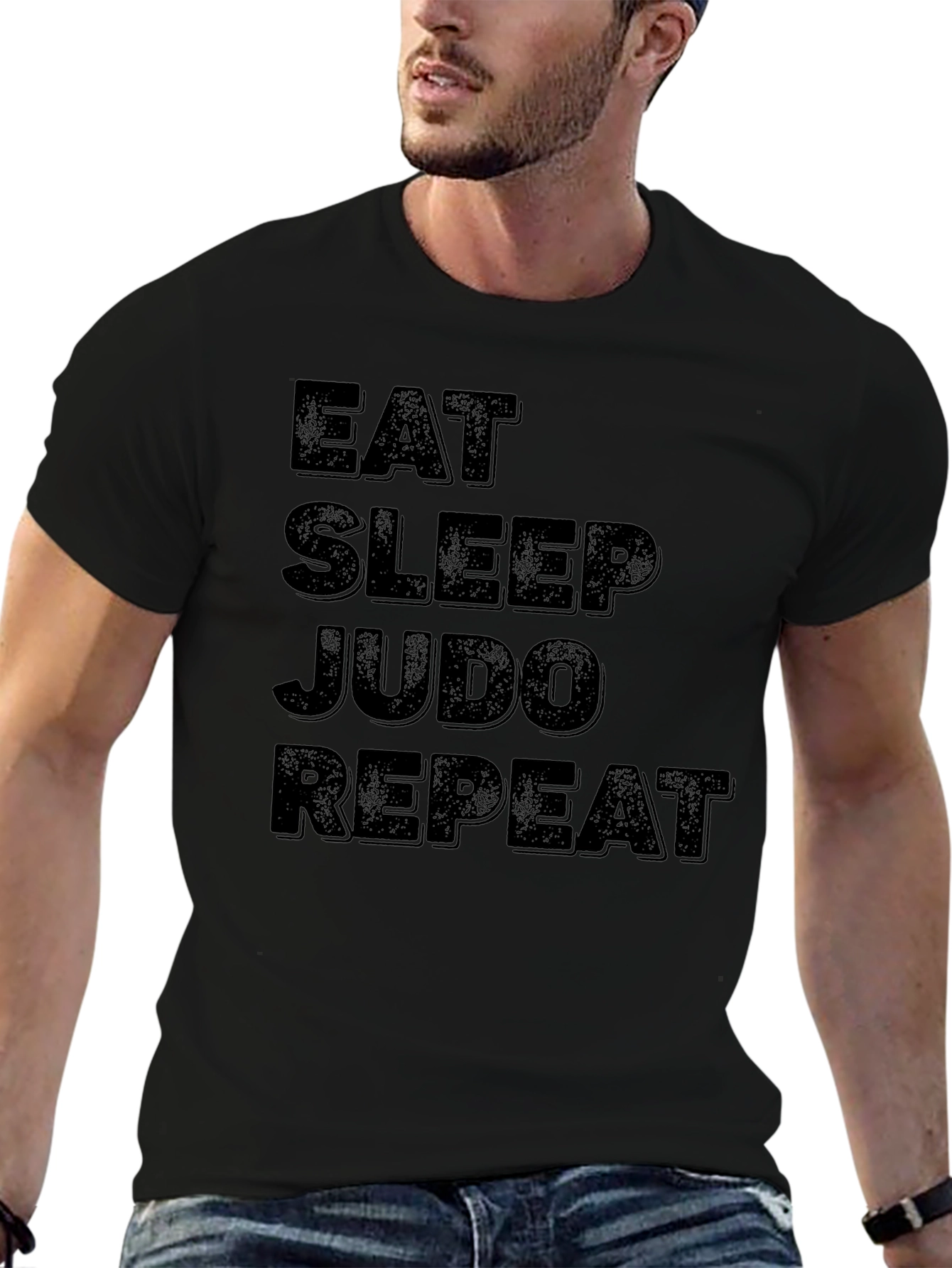 Eat Sleep Judo Repeat Black T-Shirt