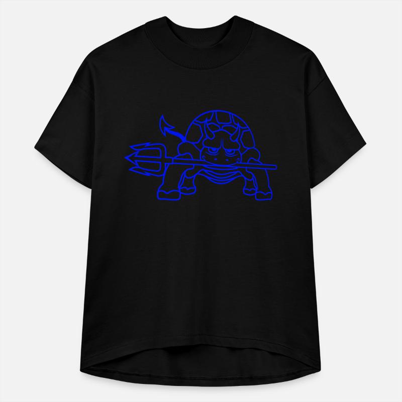 Turtle Devil Hell Trident Evil Demon Cool Cartoon