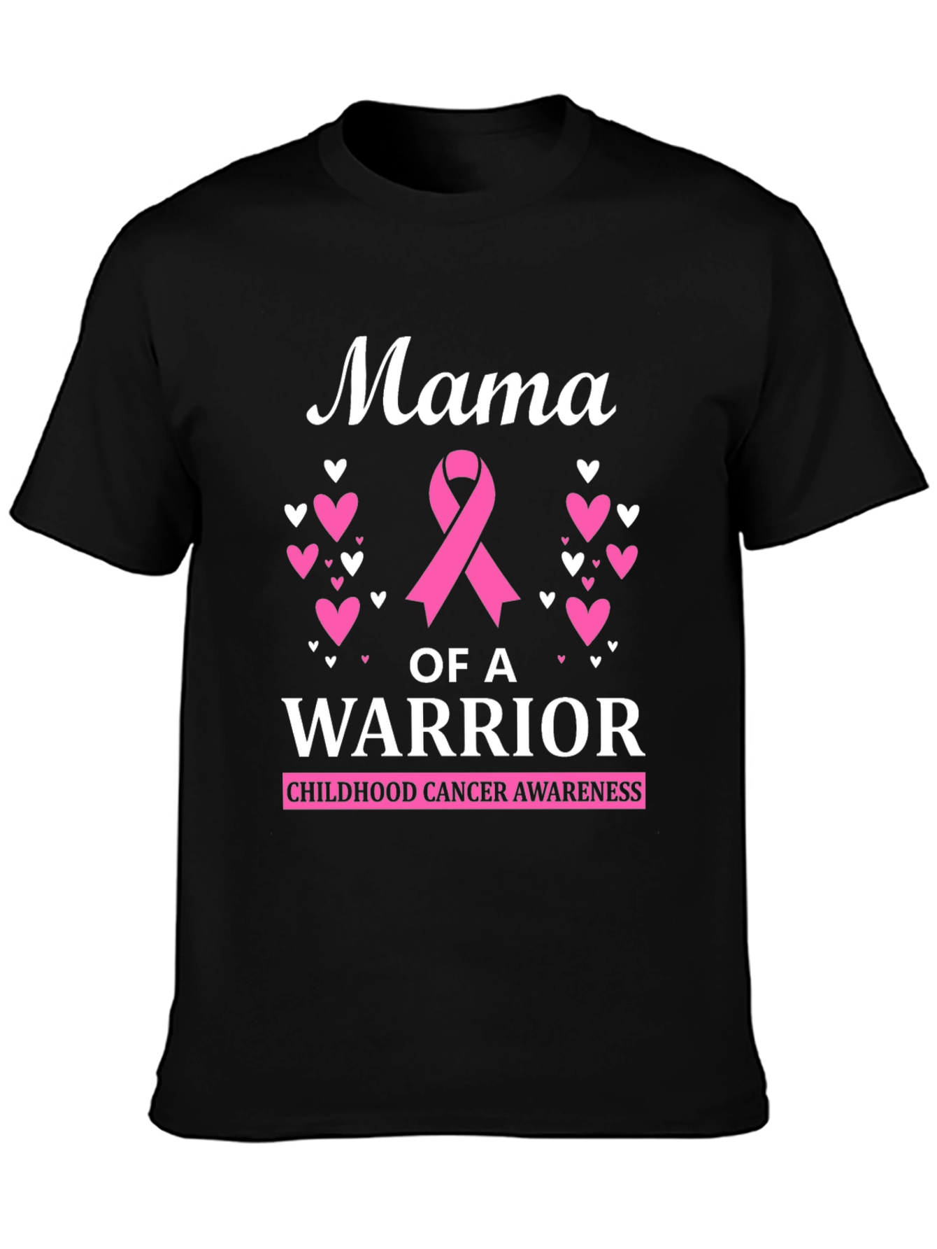 Mama of a Warrior Childhood Cancer Awareness T-Shirt