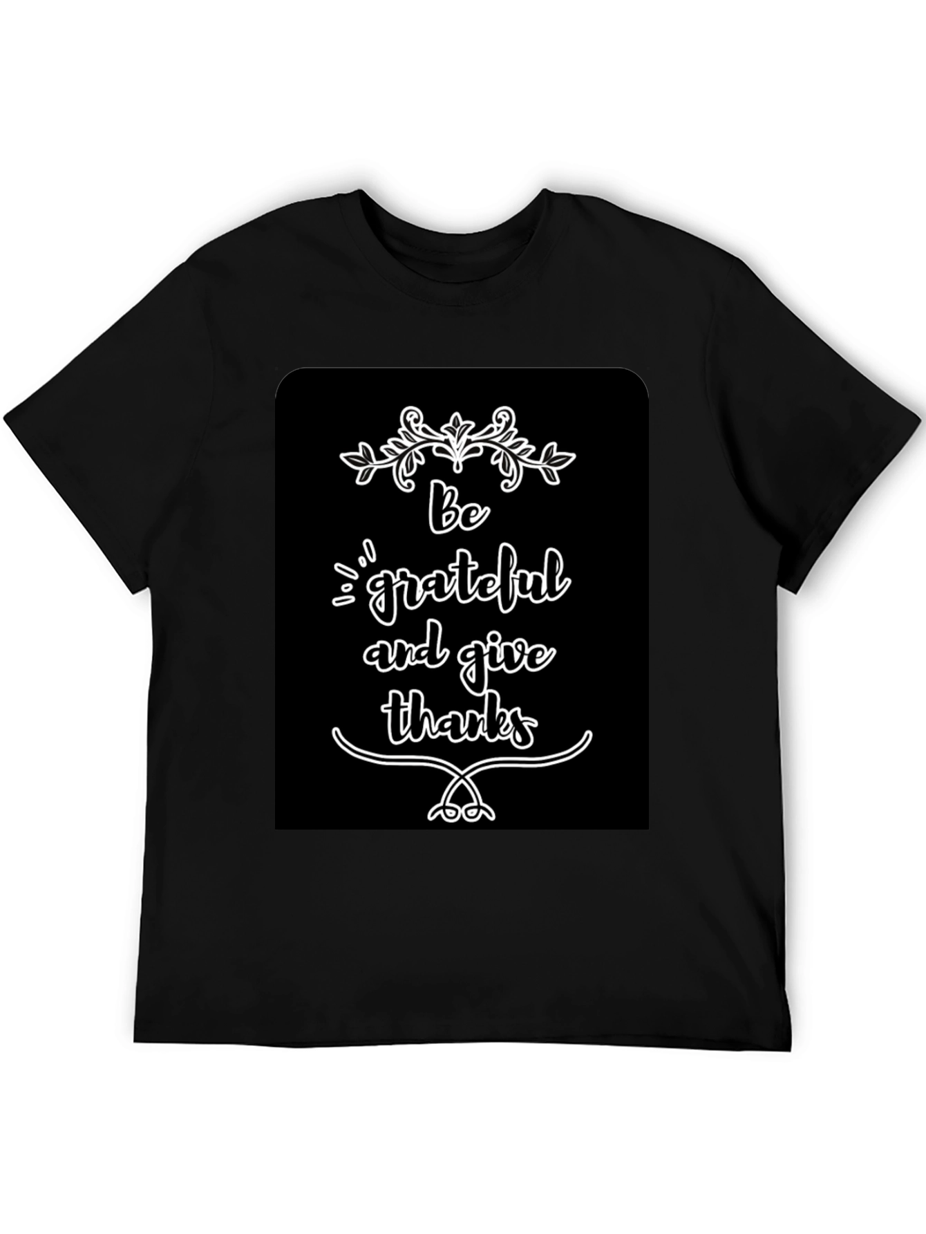 Be Grateful Graphic Tee - Black