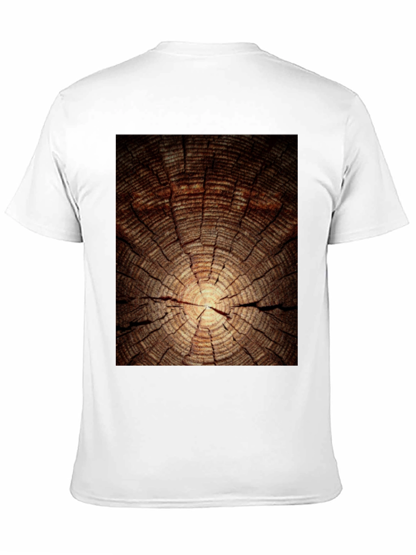 Wood Grain Graphic Tee - Nature Inspired Black T-Shirt