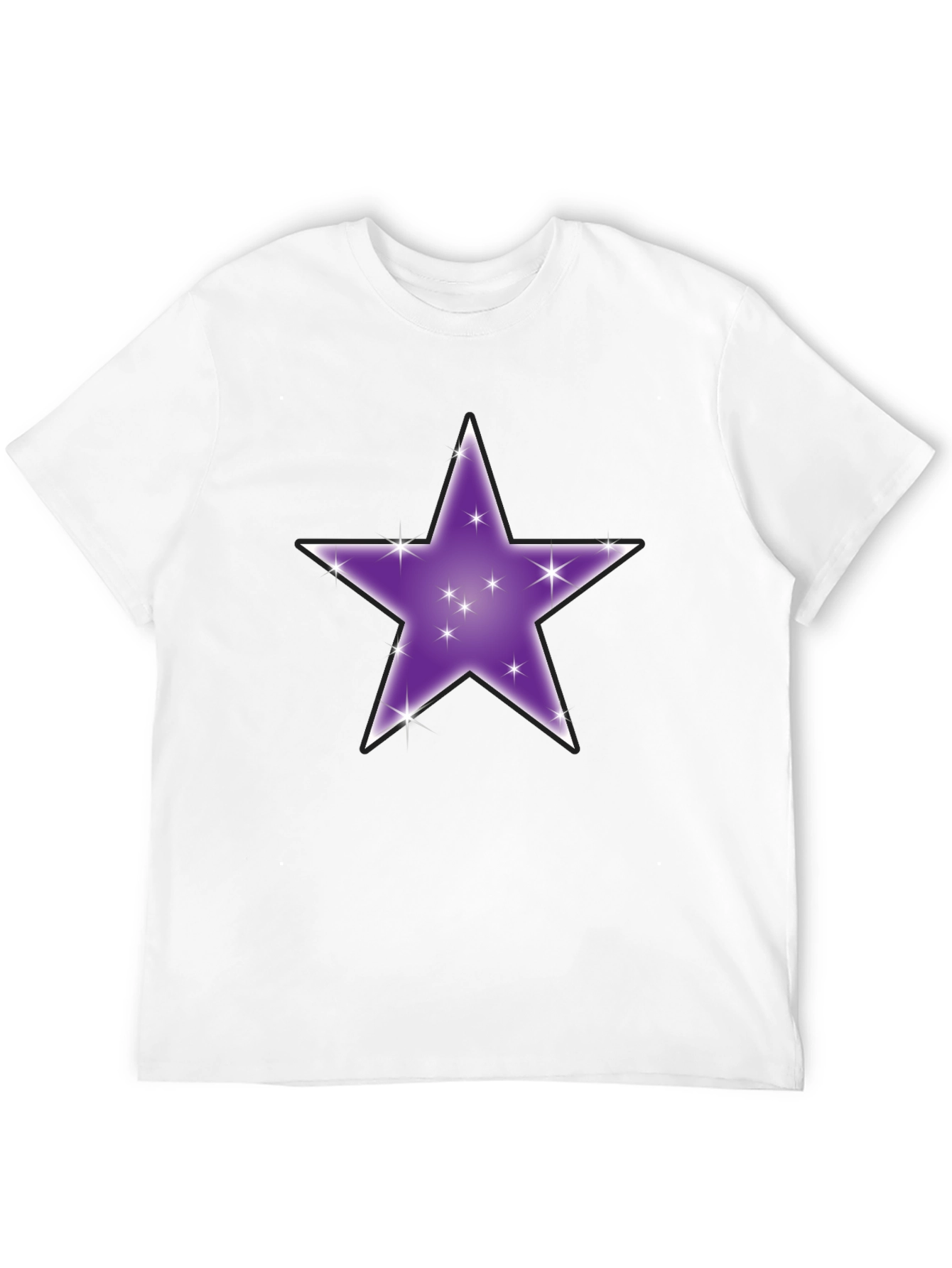 Sparkling Star Graphic Tee - Black