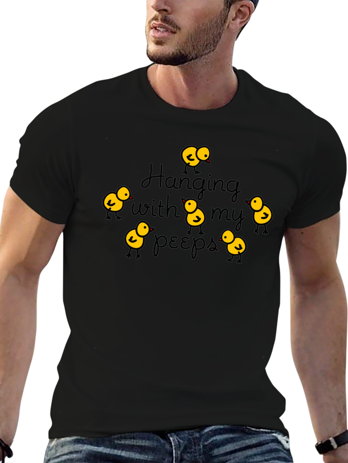 Hanging with My Peeps Black T-Shirt