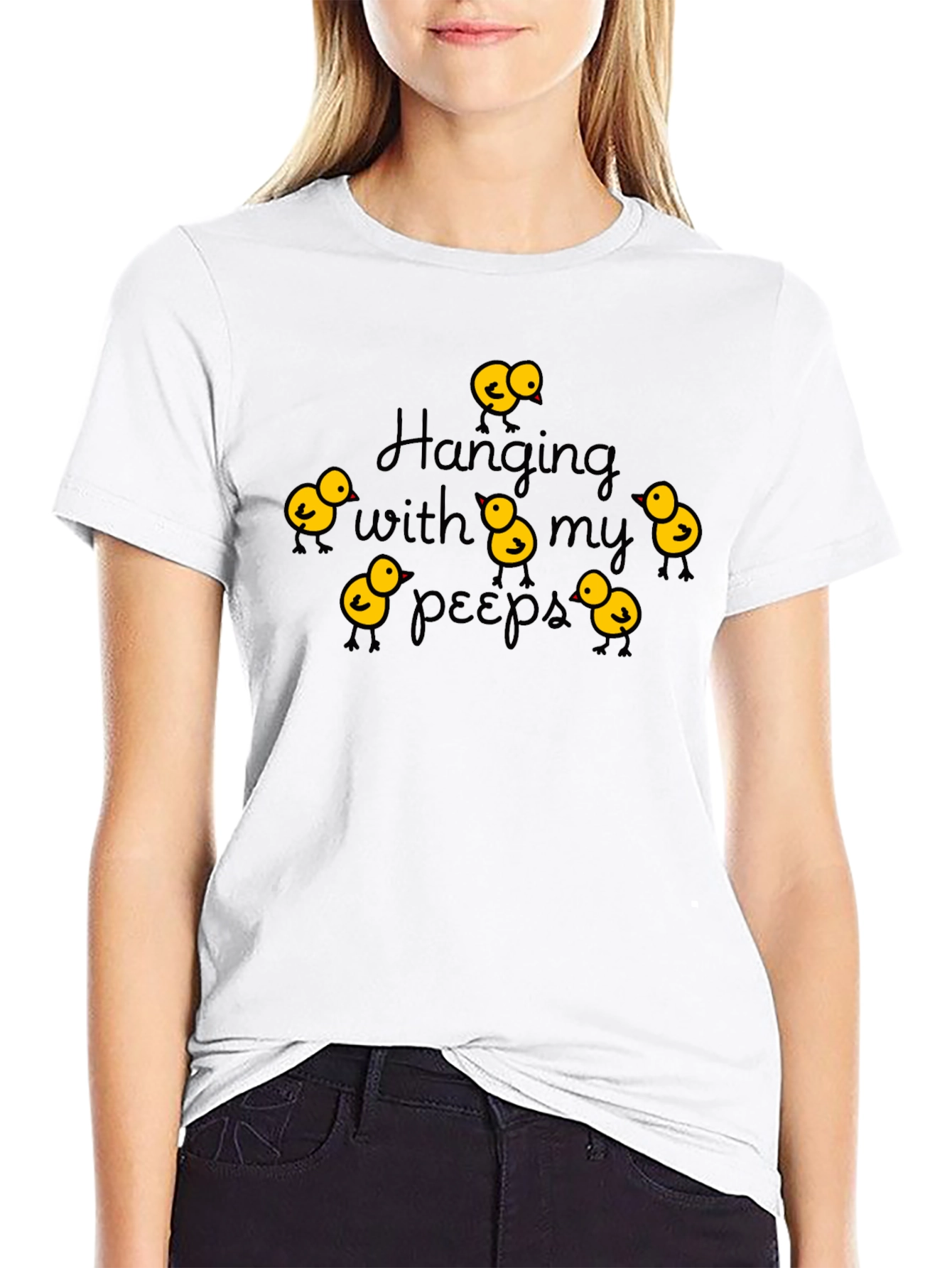 Hanging with My Peeps Black T-Shirt