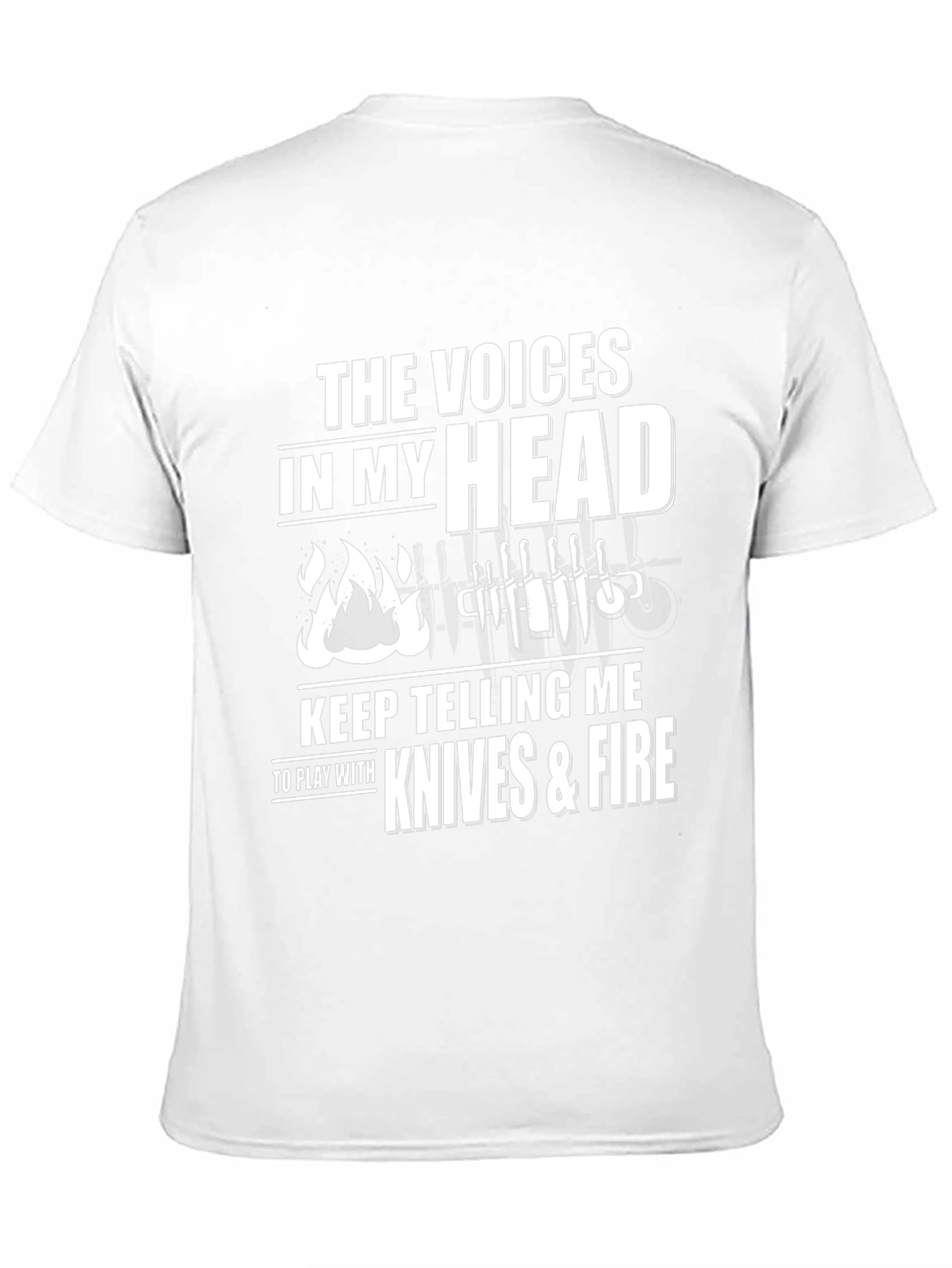 Voices in My Head Knives & Fire Black T-Shirt
