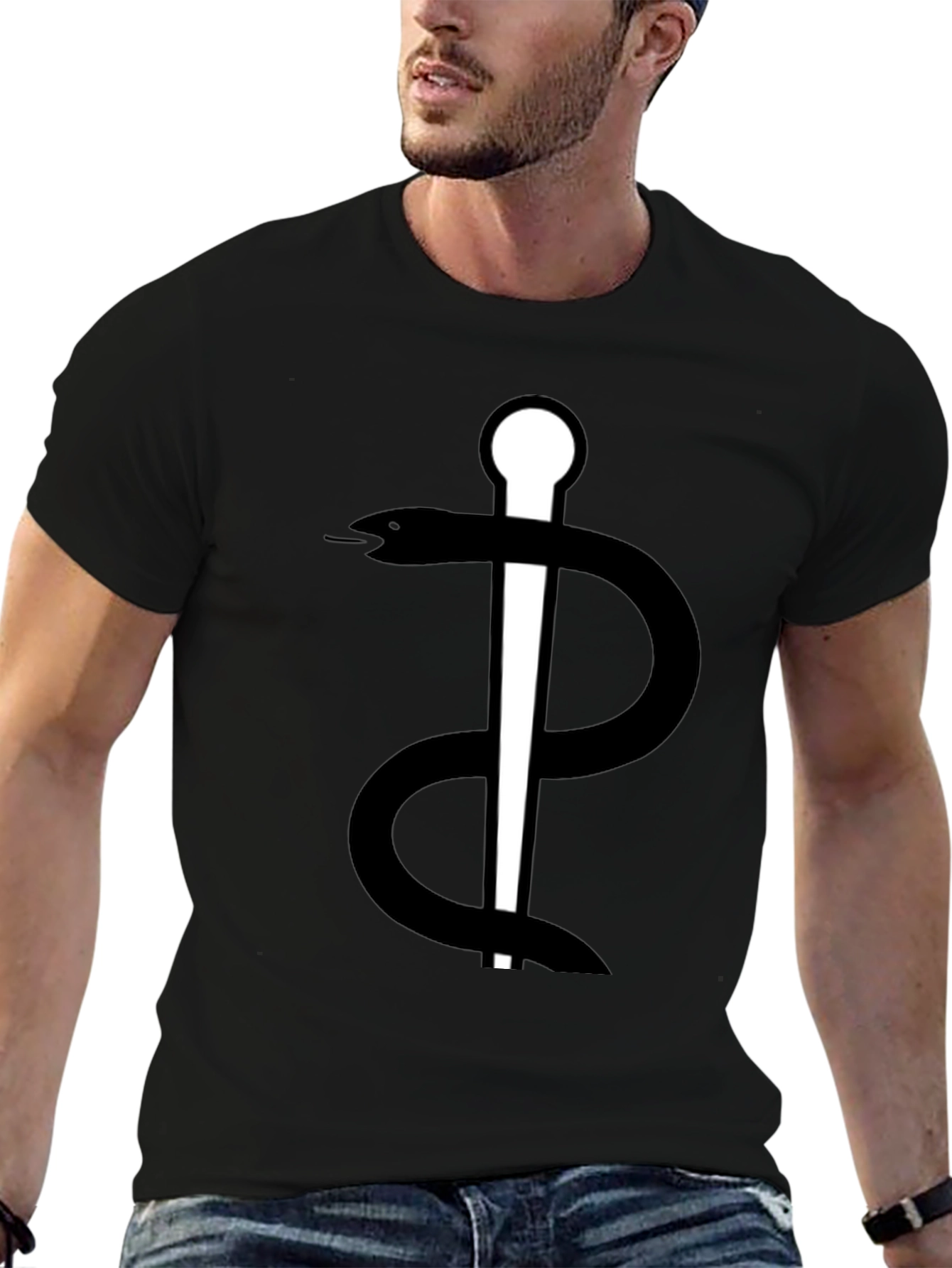 Caduceus Graphic Tee - Medical Symbol T-Shirt