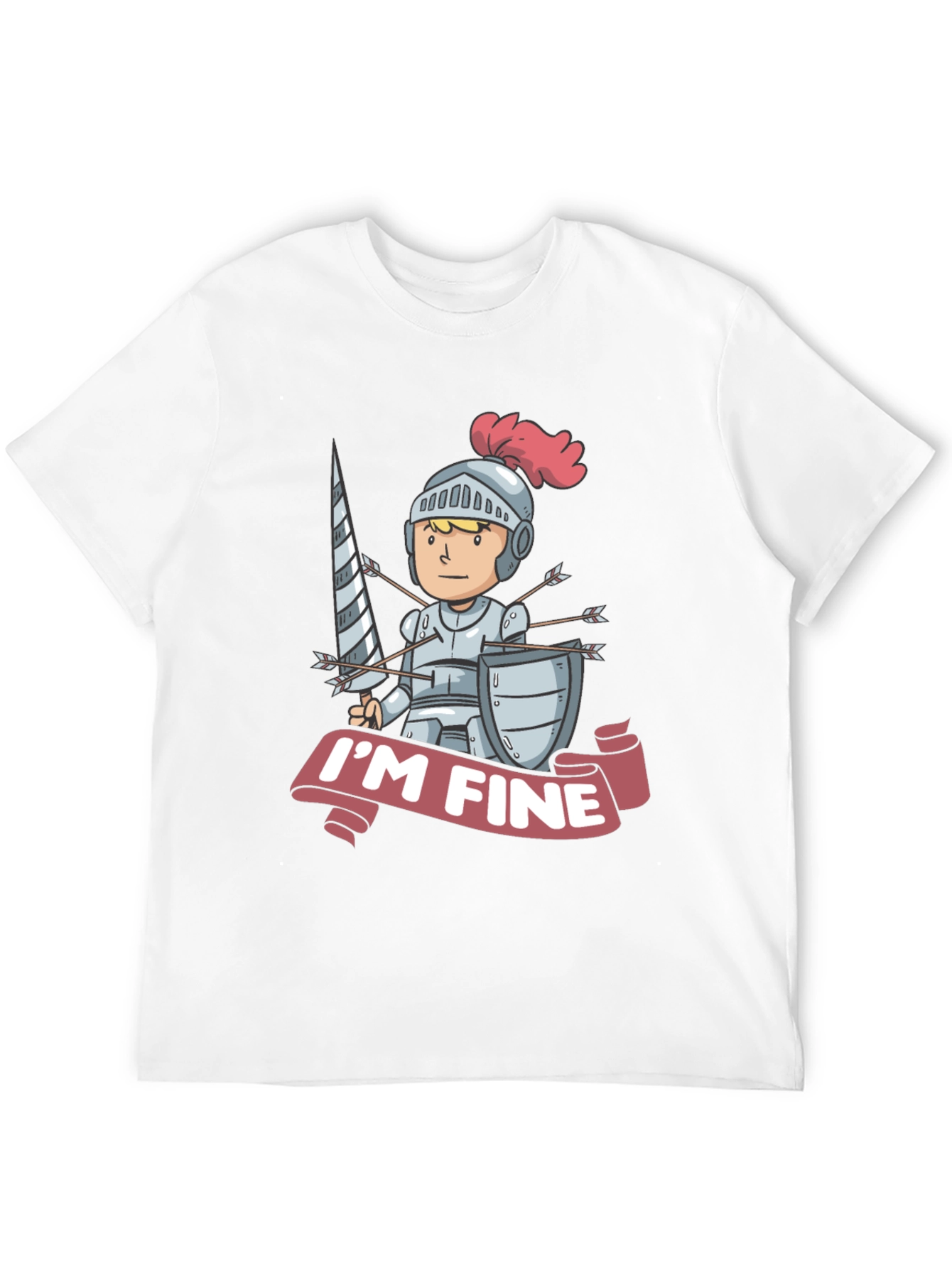 Humorous Im Fine Knight T-Shirt