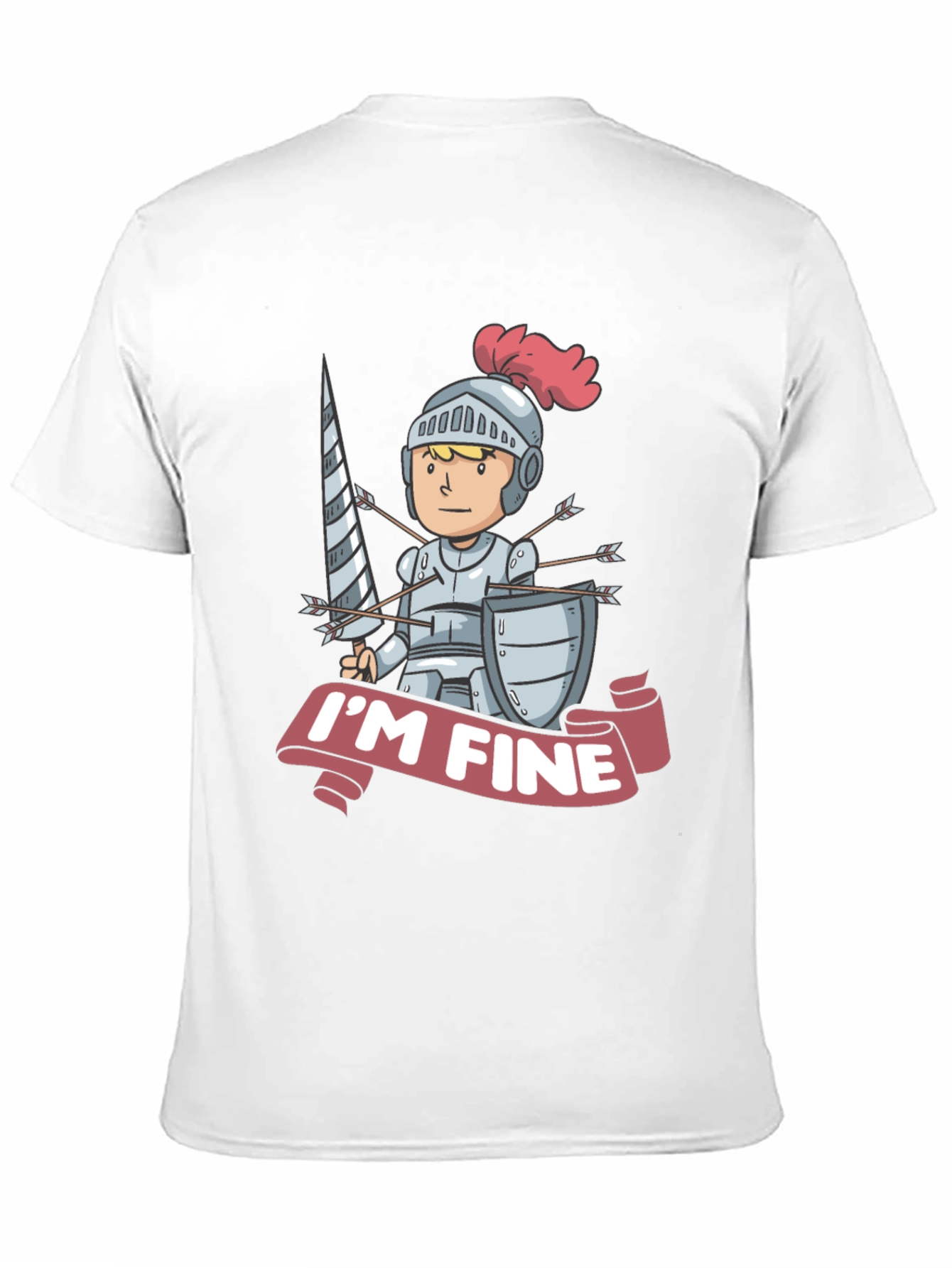 Humorous Im Fine Knight T-Shirt