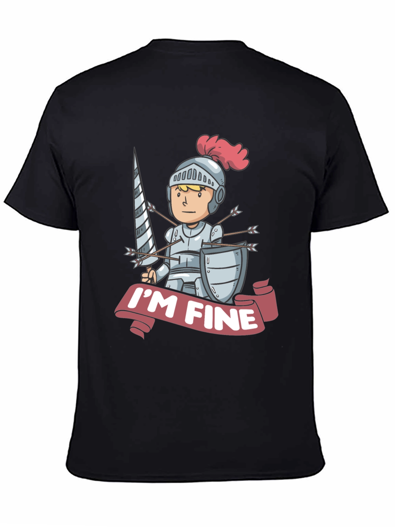 Humorous Im Fine Knight T-Shirt
