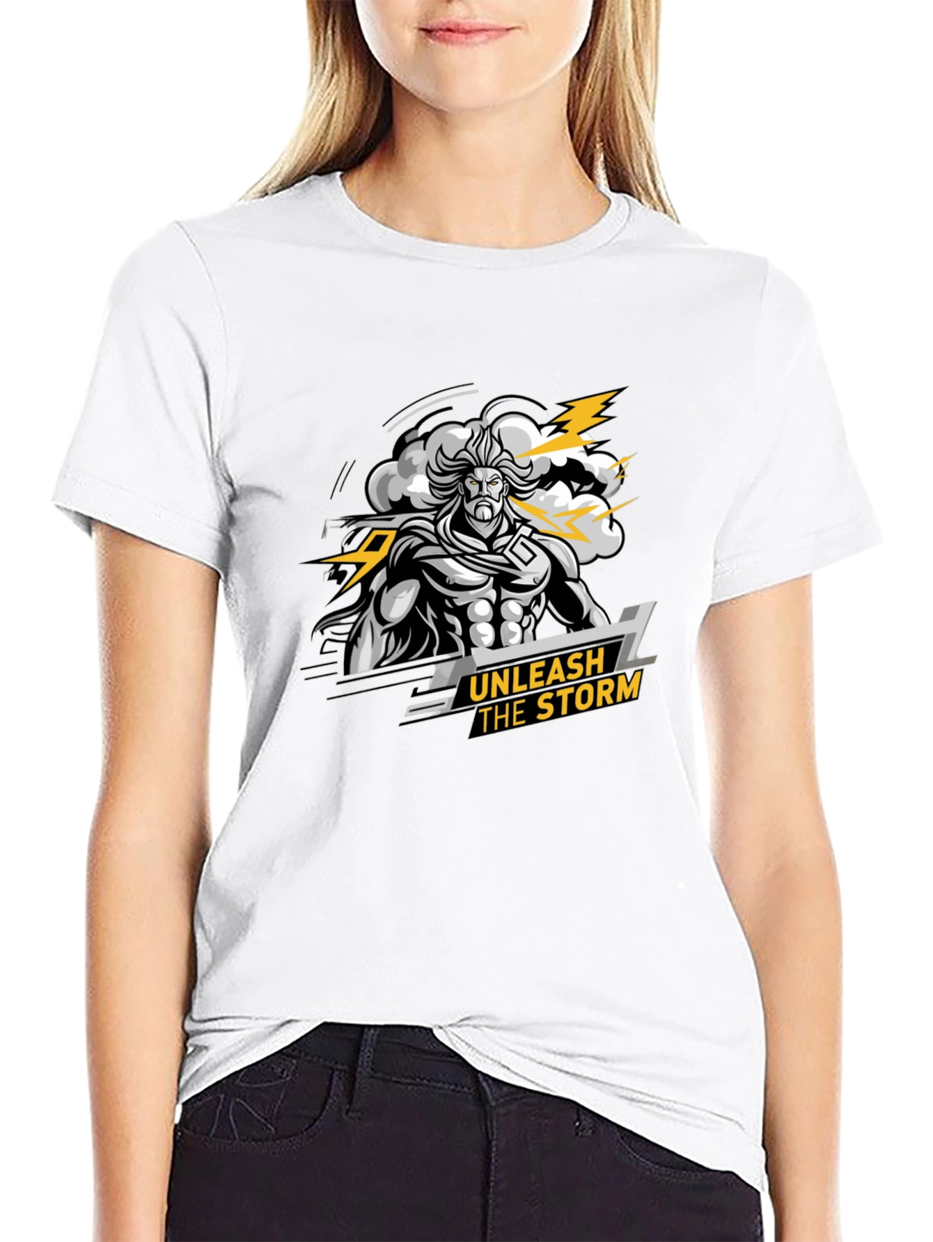 Unleash The Storm Graphic Print T-Shirt