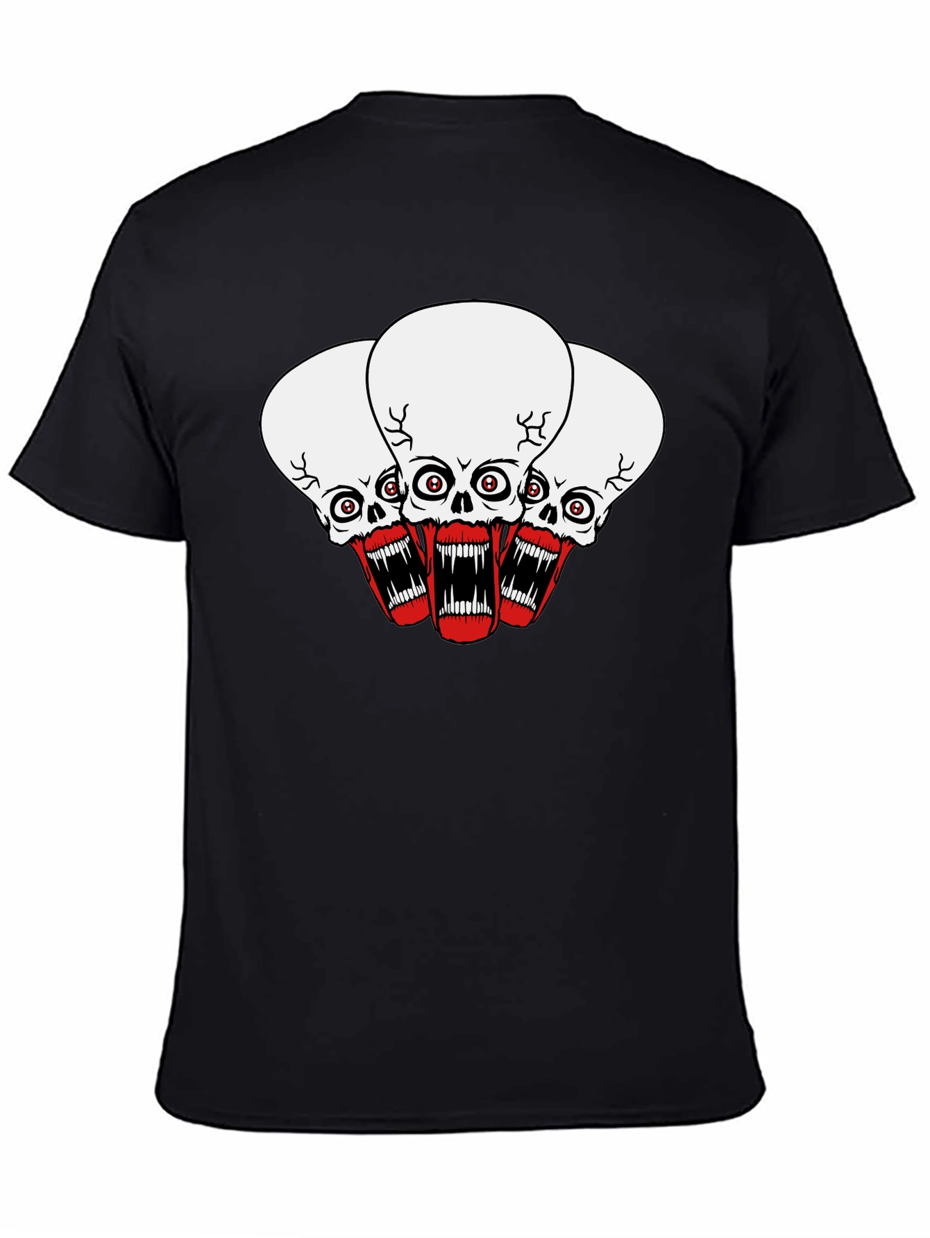 Skull Graphic Black T-Shirt - Bold Statement Tee