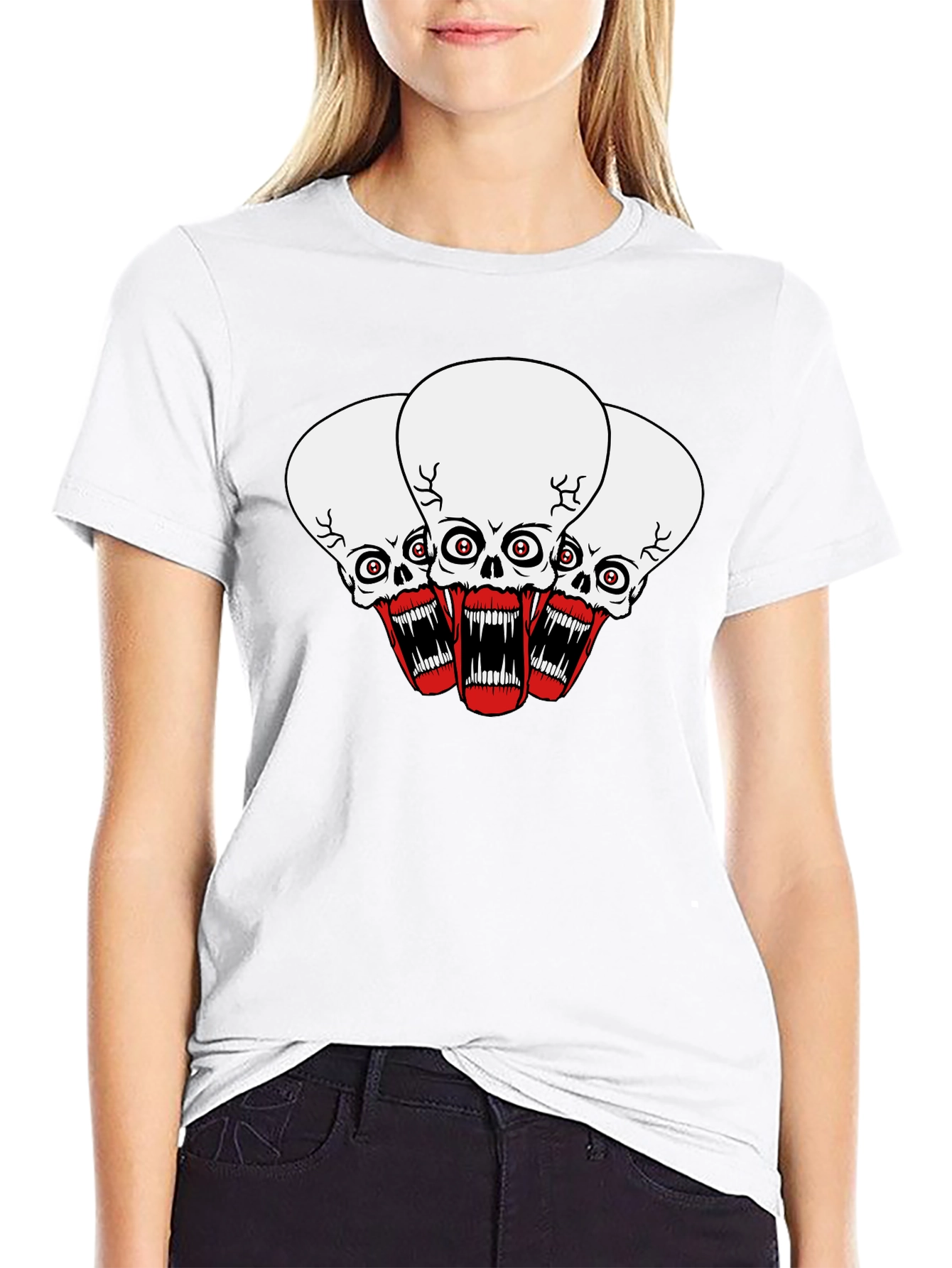Skull Graphic Black T-Shirt - Bold Statement Tee