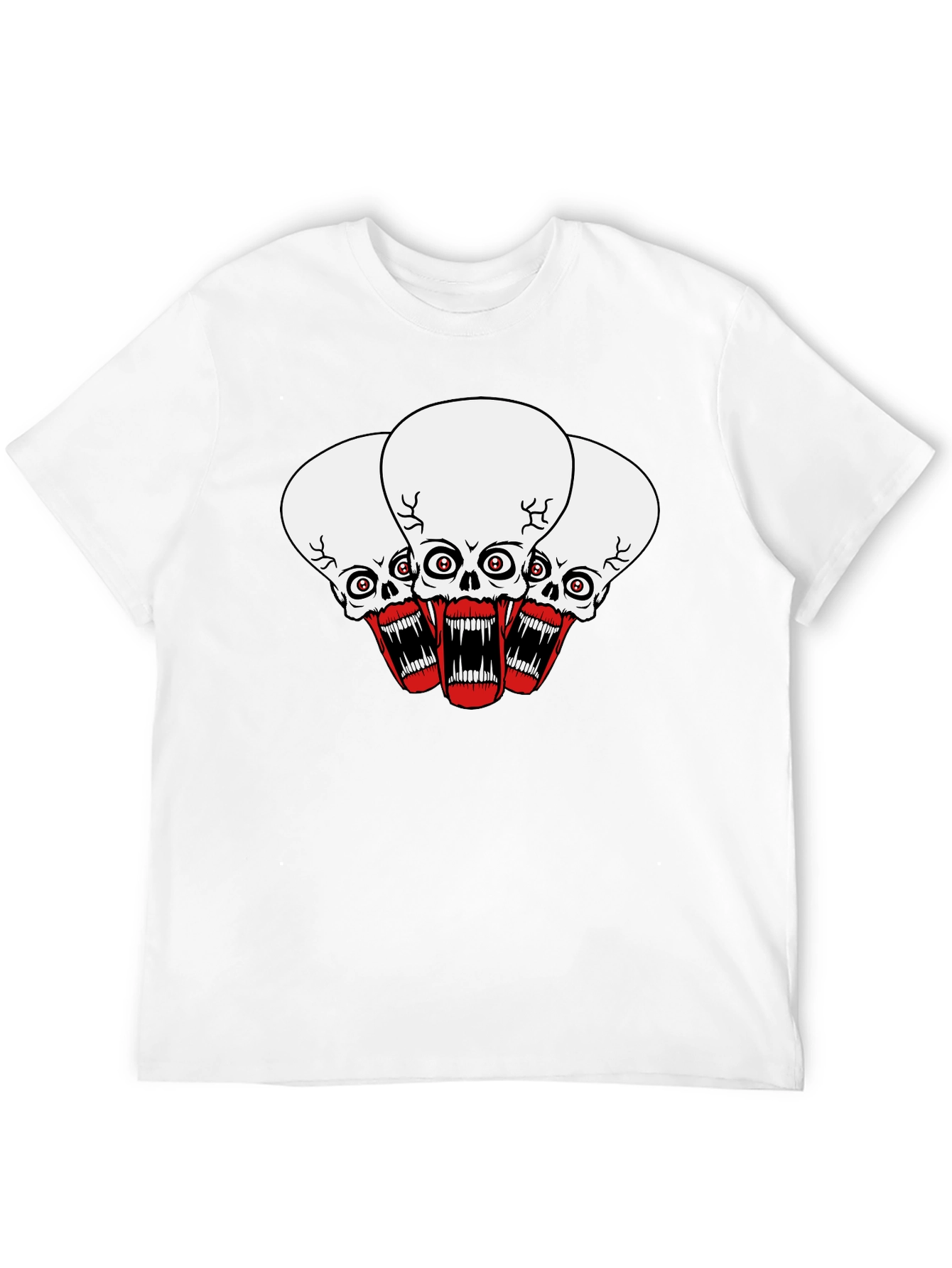 Skull Graphic Black T-Shirt - Bold Statement Tee