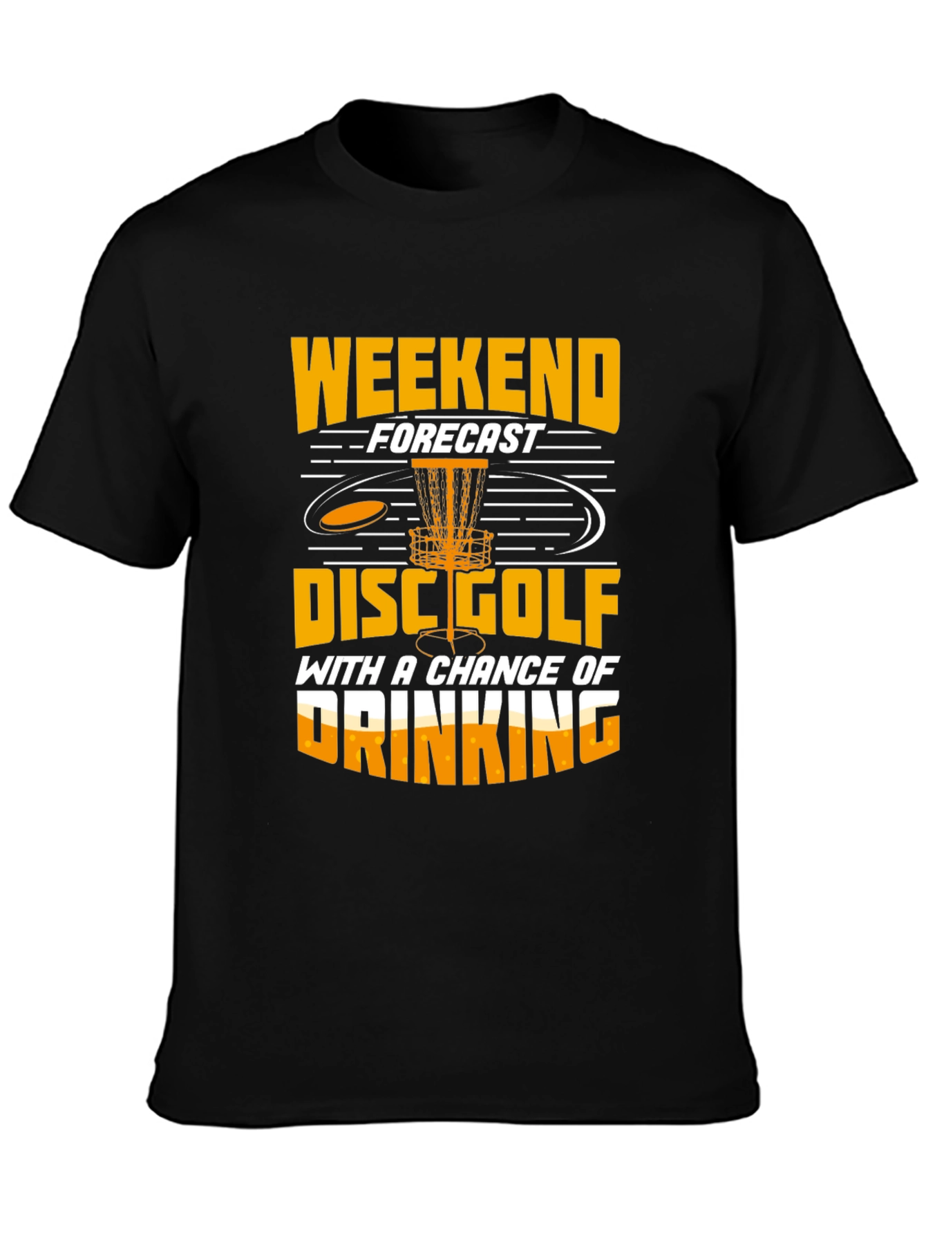 Funny Disc Golf Weekend Forecast T-Shirt