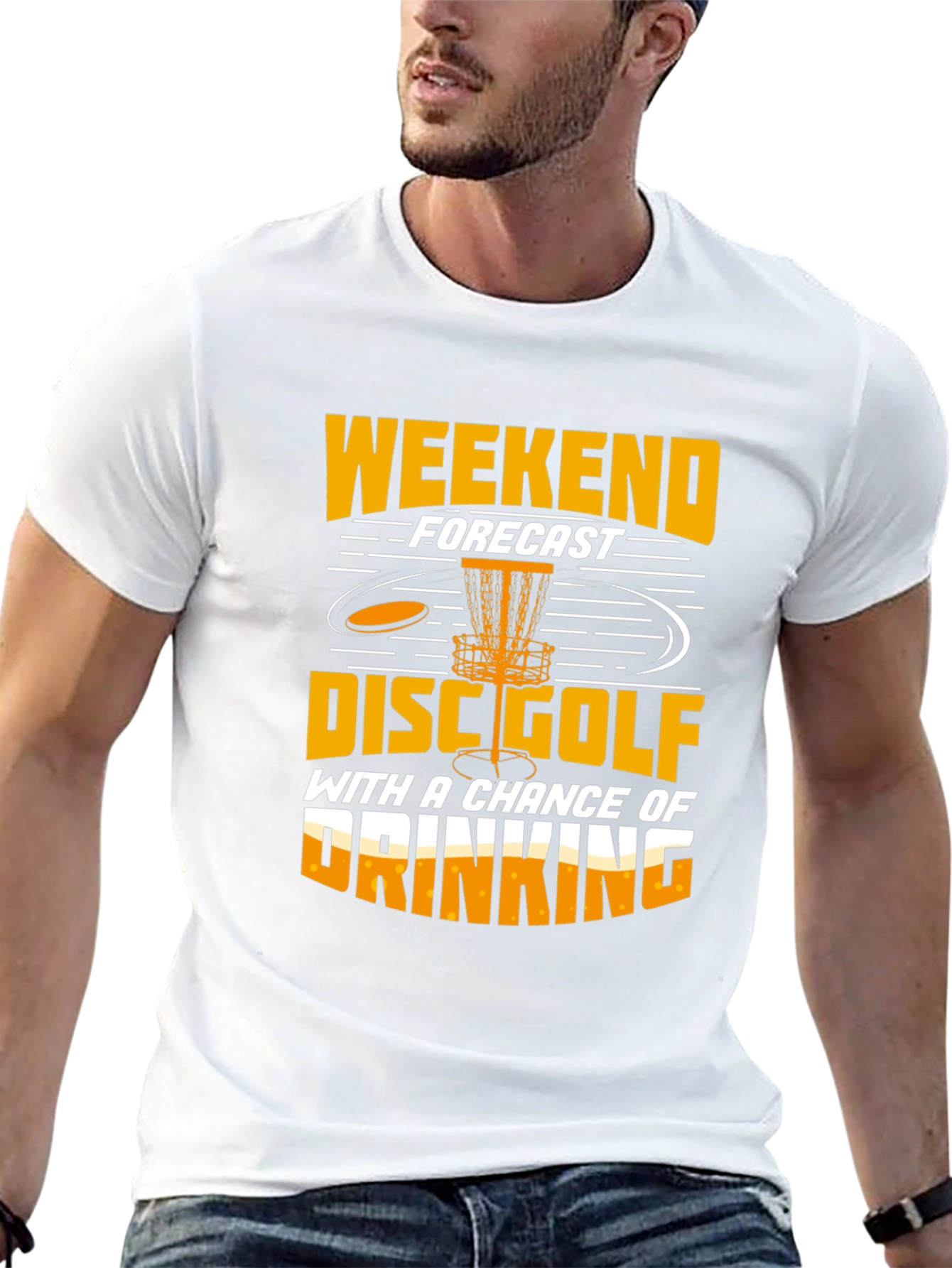Funny Disc Golf Weekend Forecast T-Shirt