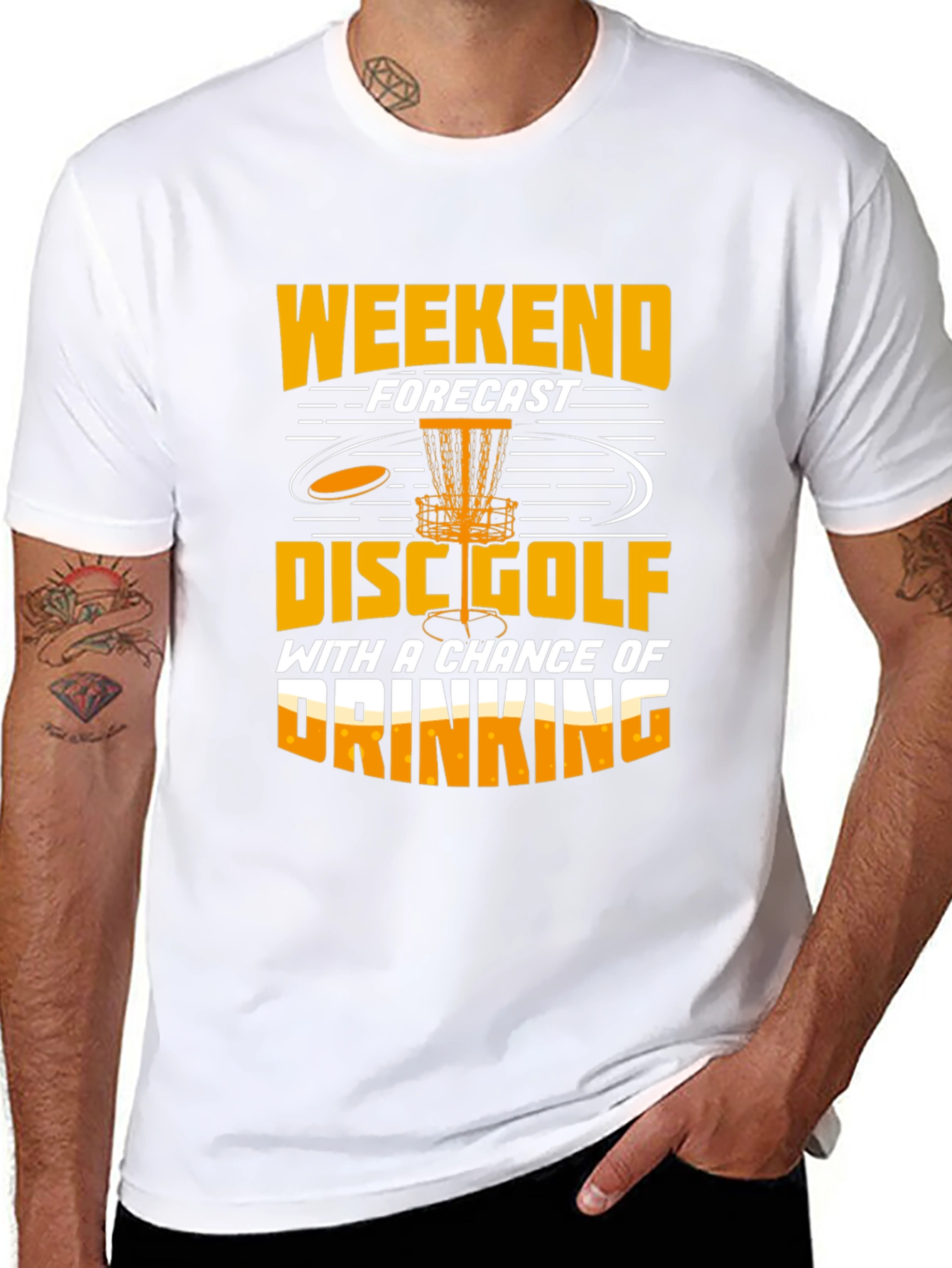 Funny Disc Golf Weekend Forecast T-Shirt