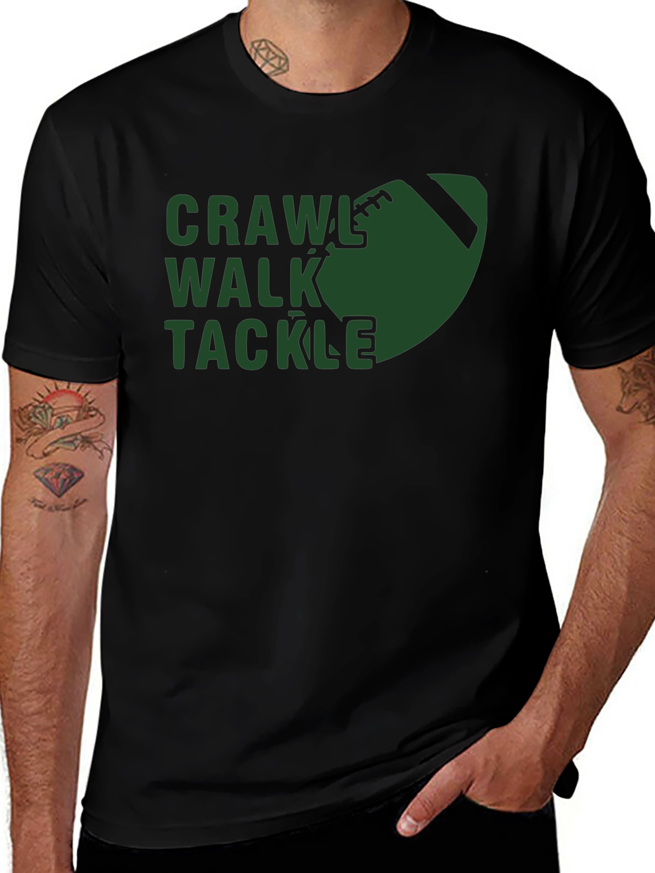 Crawl Walk Tackle Football T-Shirt