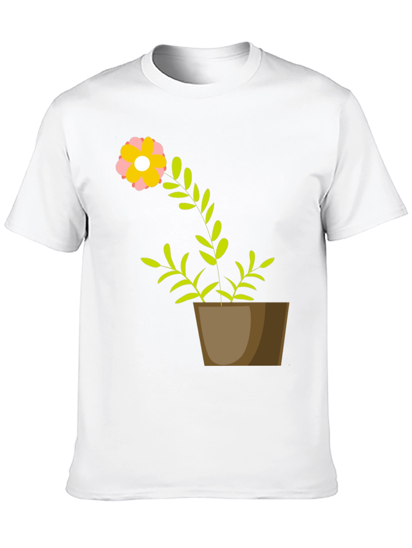 Flower Pot Graphic Tee - Unique Plant Design
