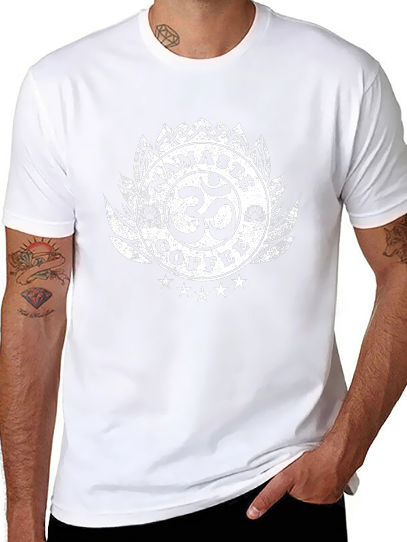 Namaste Coffee Graphic T-Shirt - Black