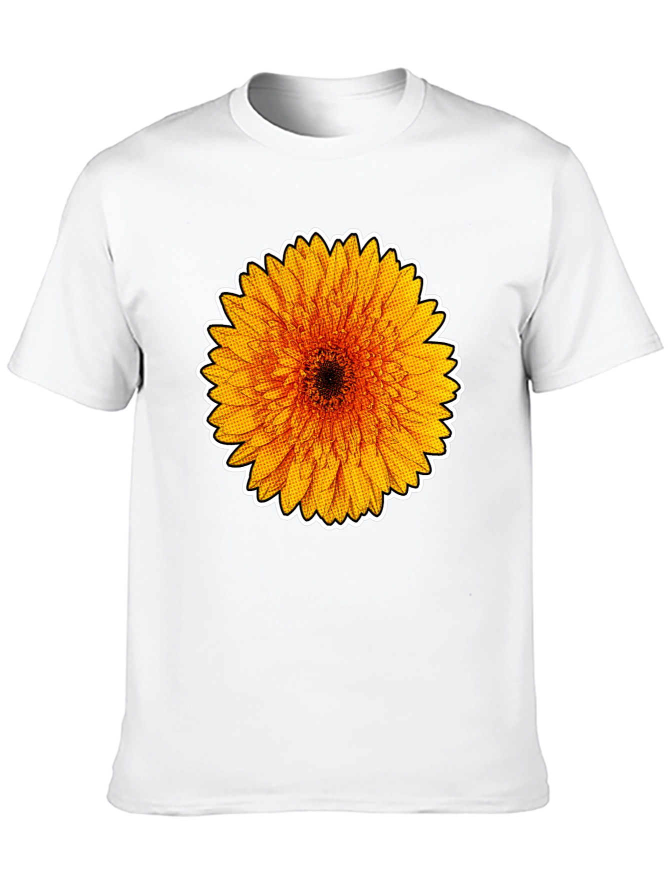 Sunflower Graphic Tee - Stylish Black Cotton T-Shirt