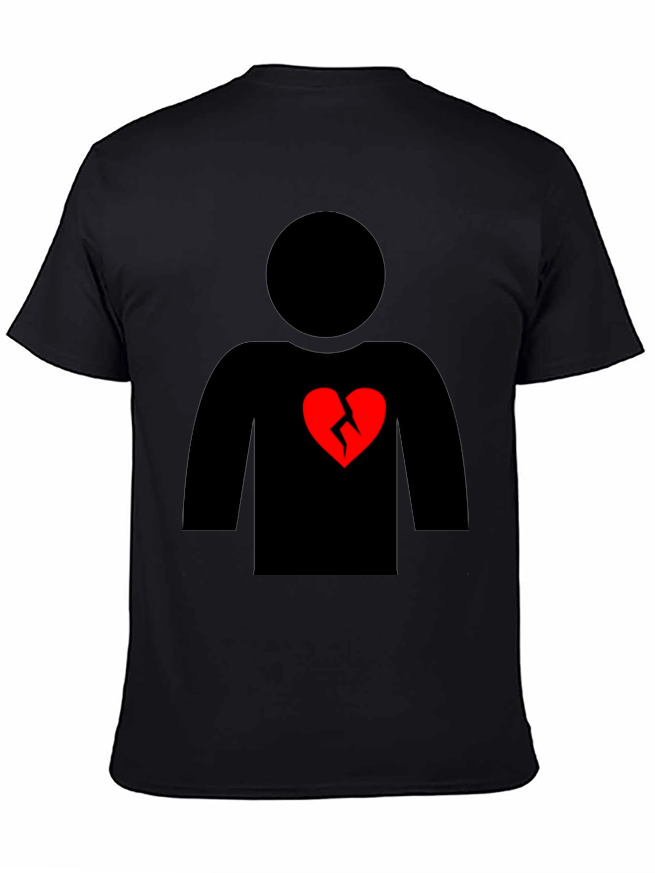 Broken Heart Graphic T-Shirt - Black