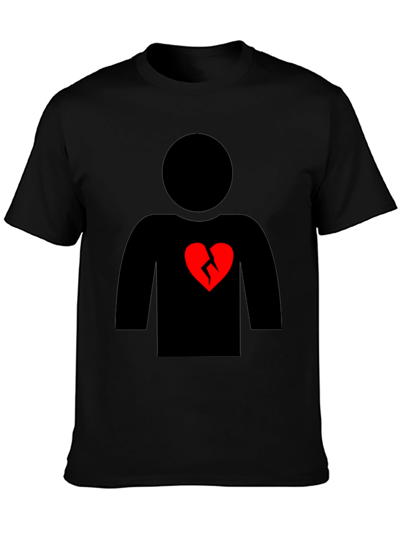Broken Heart Graphic T-Shirt - Black