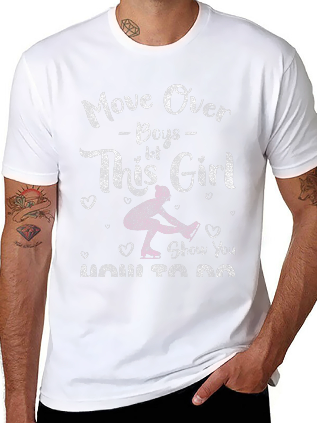 Move Over Boys Ice Skating Girl T-Shirt
