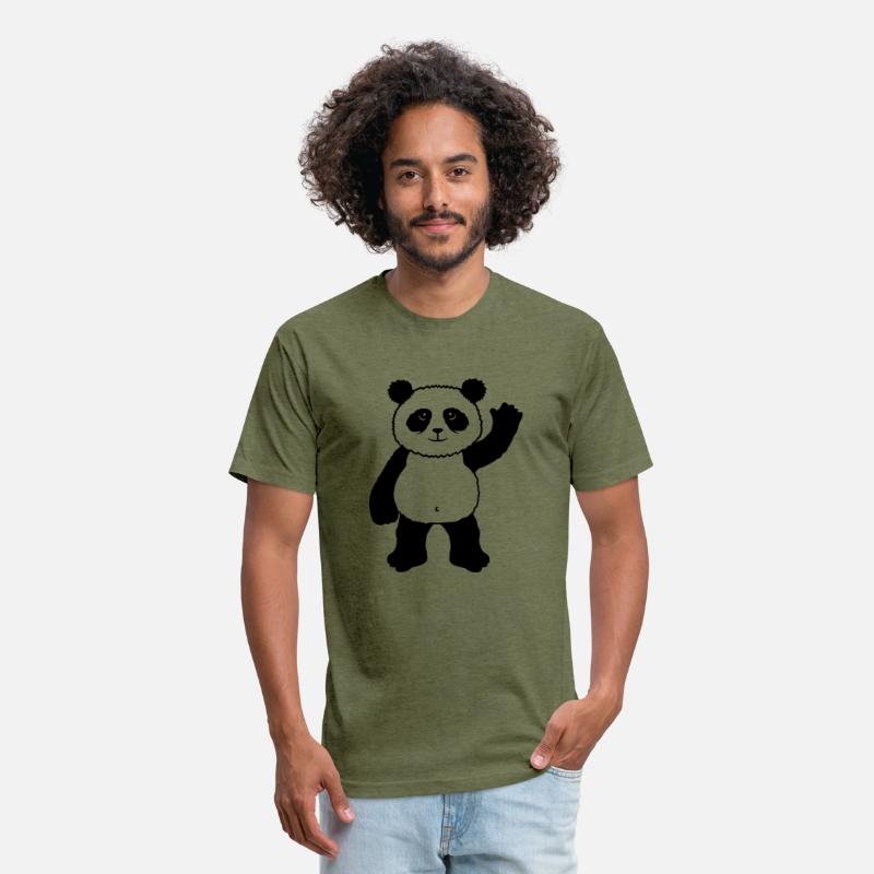 Upright Standing Panda Bear Waving Friendly