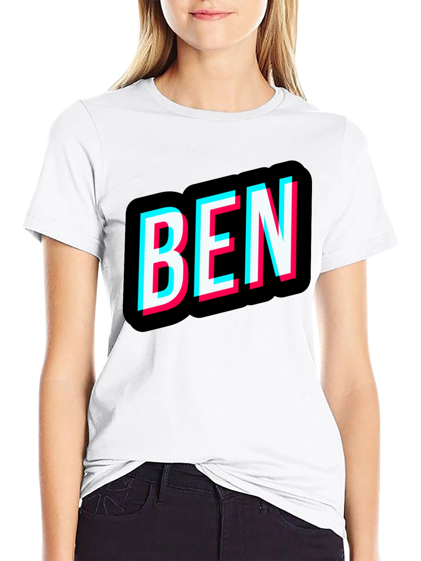 Mens Black BEN Graphic T-Shirt