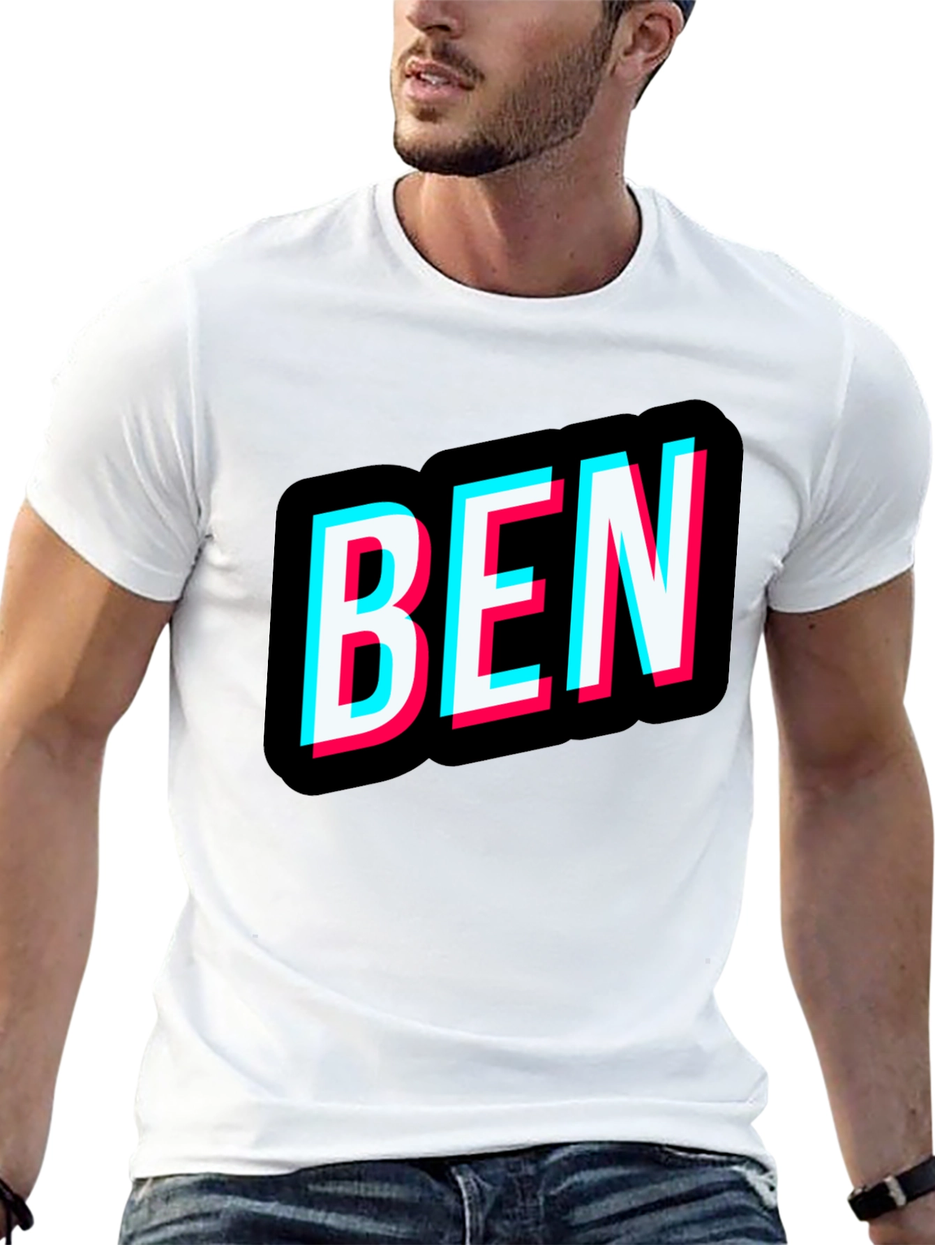 Mens Black BEN Graphic T-Shirt