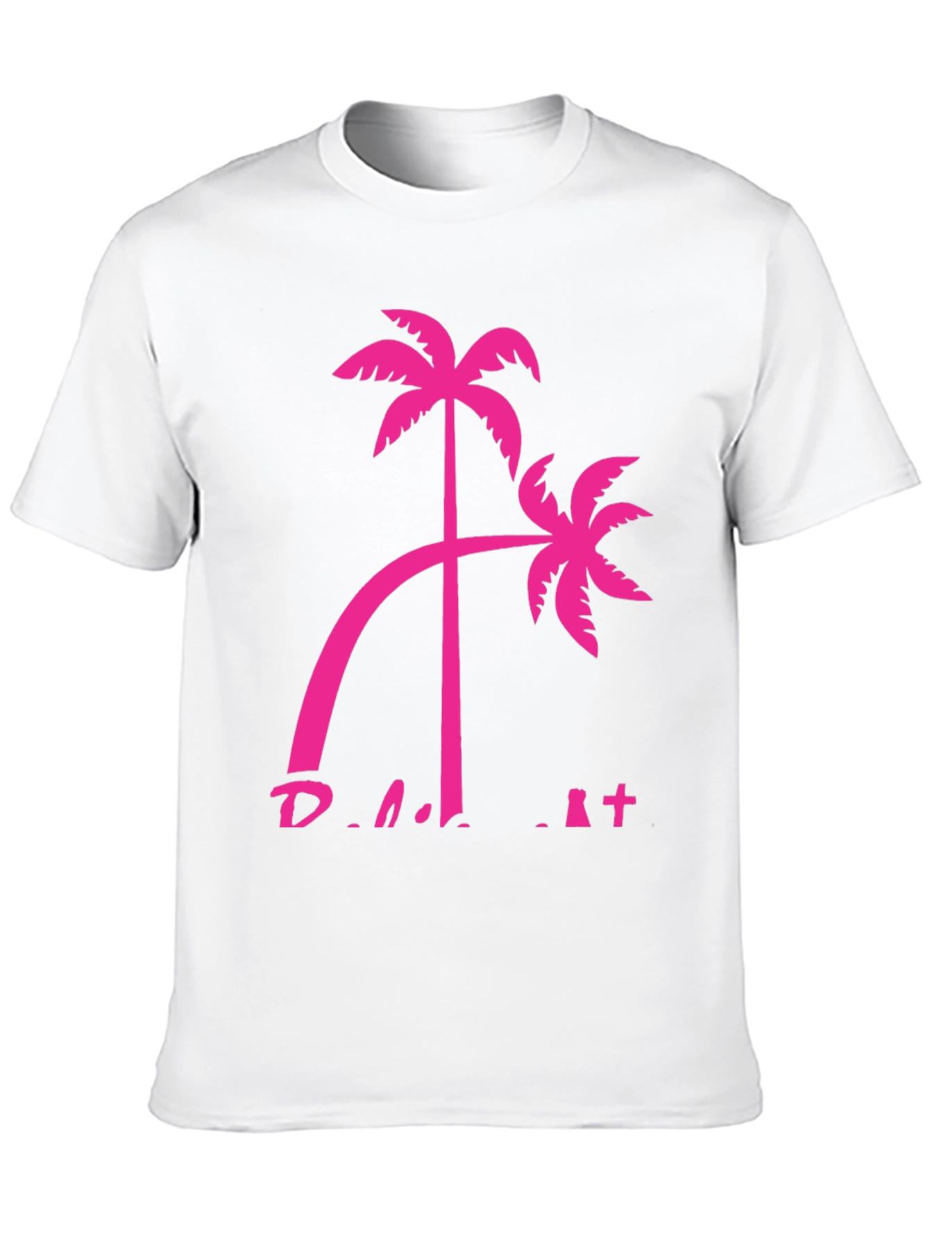 Tropical Palm Tree Graphic Tee - Black