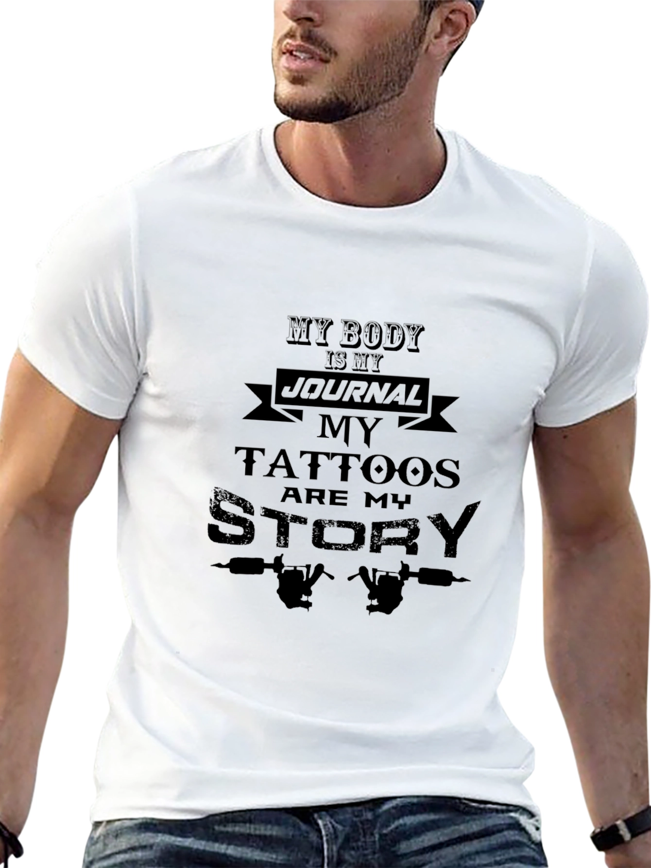 Tattoo Artist Black T-Shirt: My Body is My Journal