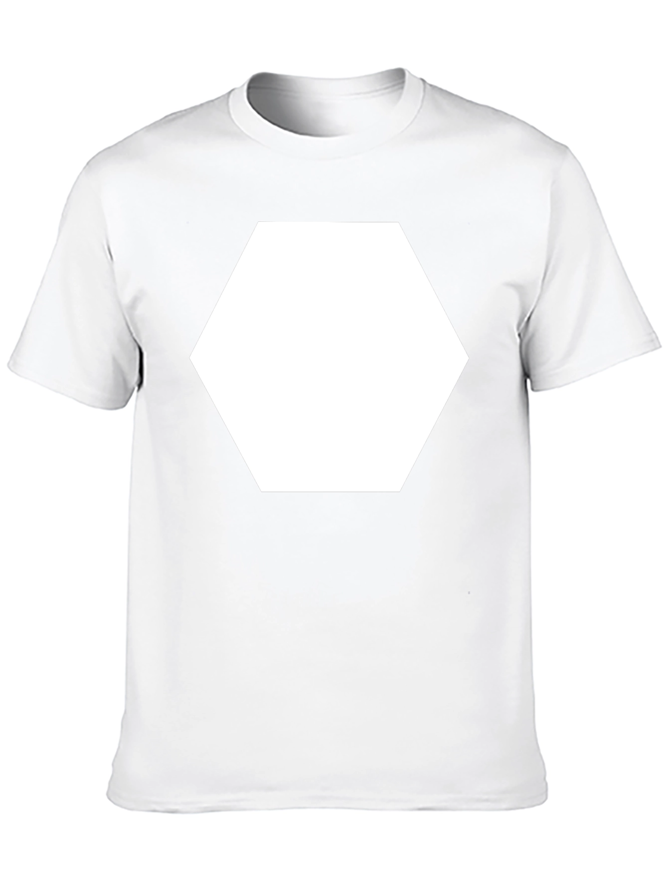 Modern Black Tee with Bold Hexagon Graphic