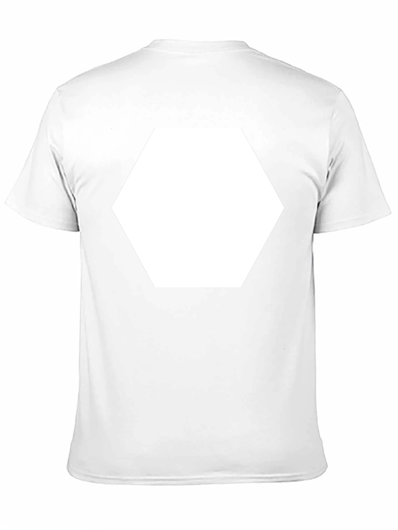 Modern Black Tee with Bold Hexagon Graphic