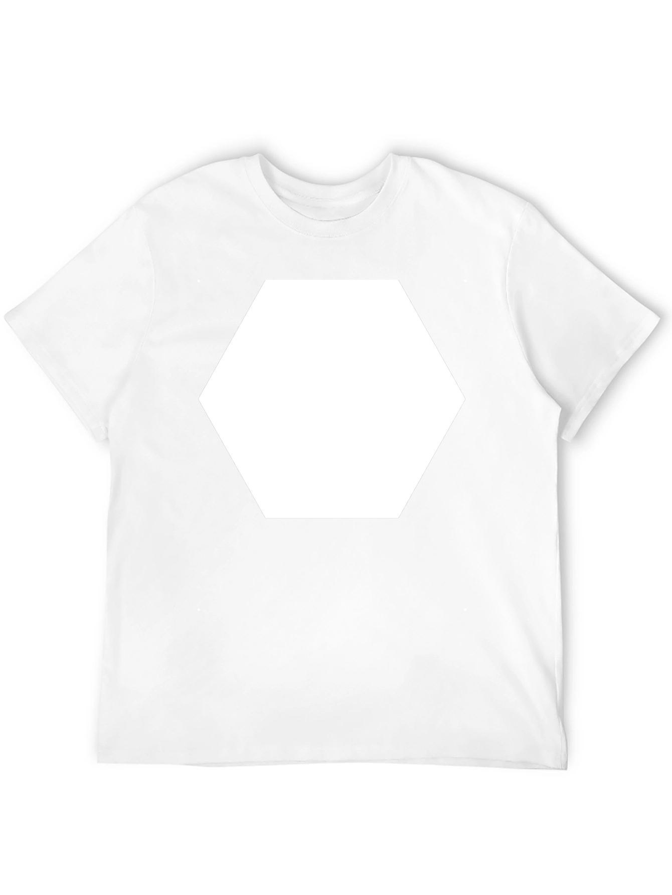Modern Black Tee with Bold Hexagon Graphic