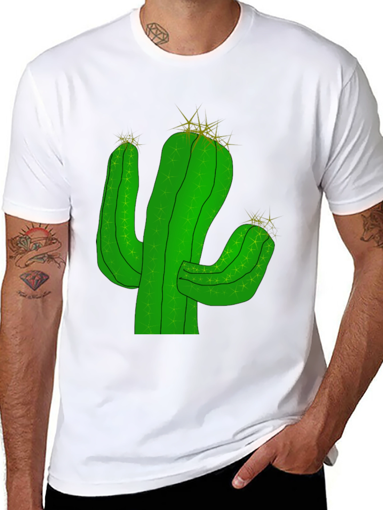 Cactus Graphic Tee - Desert Style Black T-Shirt