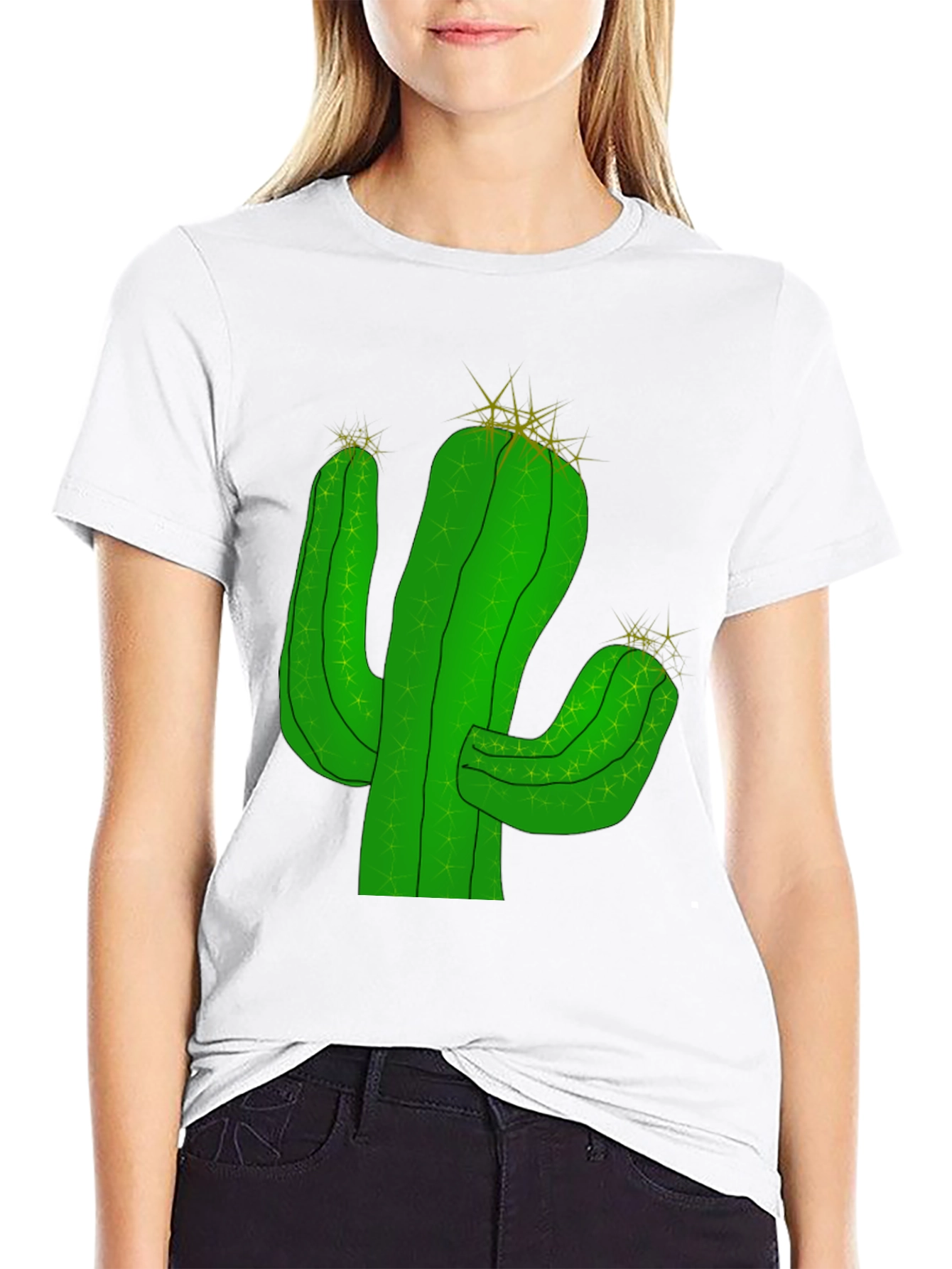 Cactus Graphic Tee - Desert Style Black T-Shirt