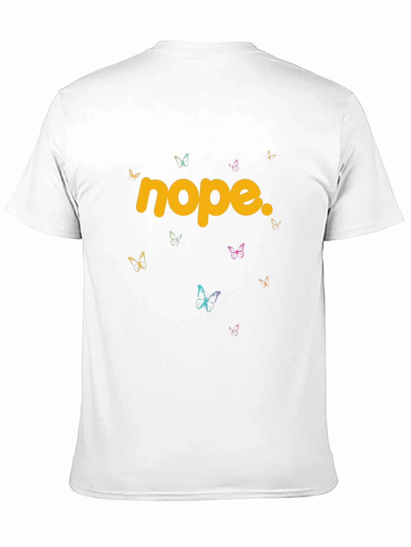 Nope Butterfly Graphic Tee - Trendy Casual T-Shirt