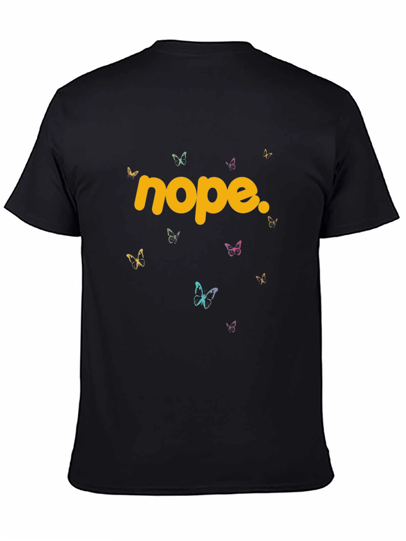 Nope Butterfly Graphic Tee - Trendy Casual T-Shirt