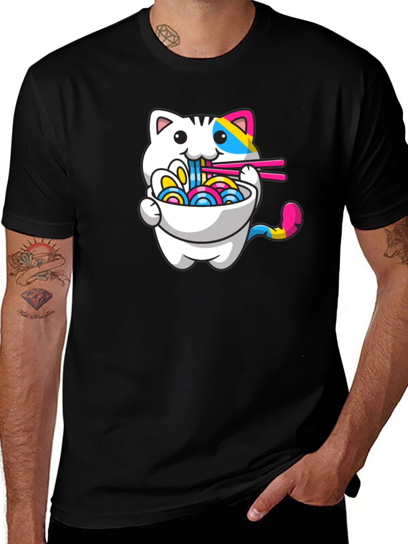 Ramen Cat T-Shirt - Unique Graphic Tee