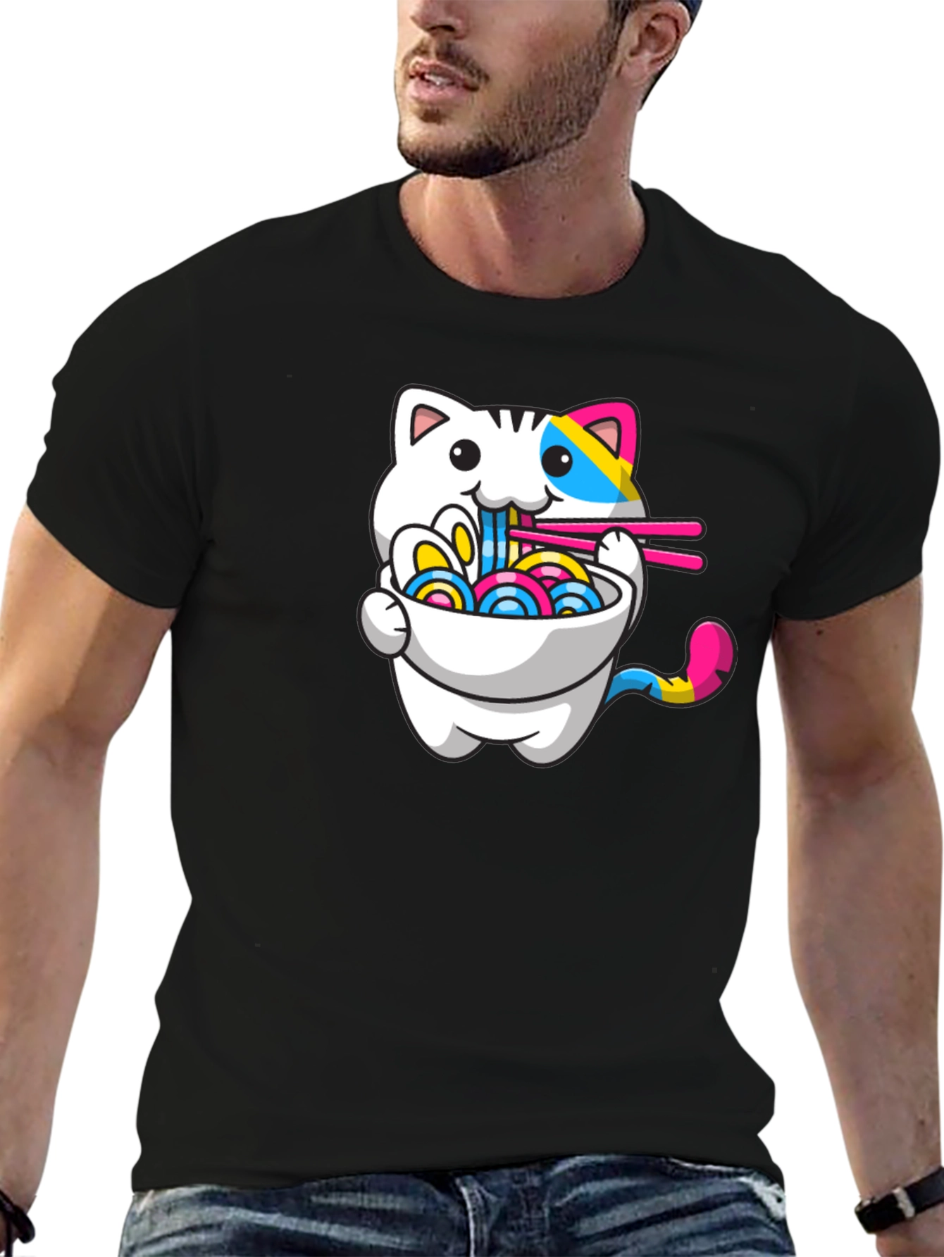 Ramen Cat T-Shirt - Unique Graphic Tee