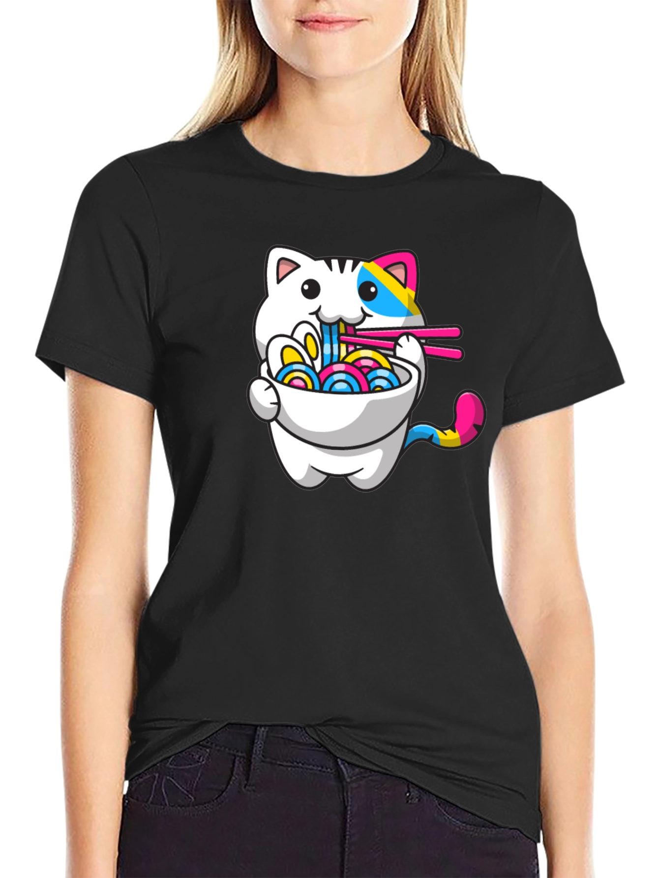 Ramen Cat T-Shirt - Unique Graphic Tee