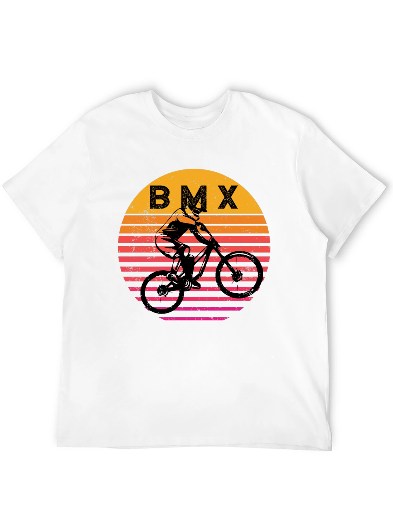 Retro BMX Sunset Graphic T-Shirt